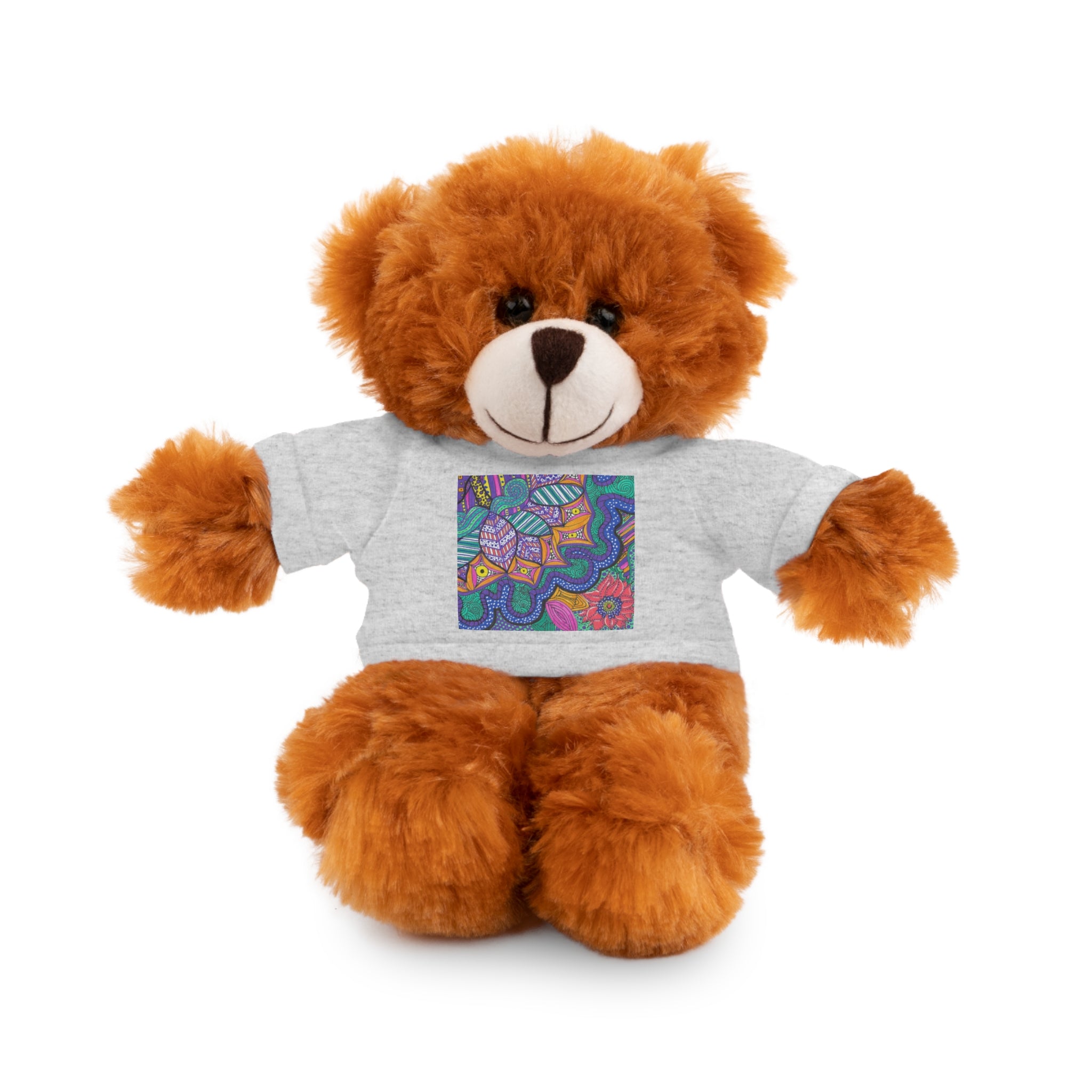 Spring Easter stuffed animal with printed tee