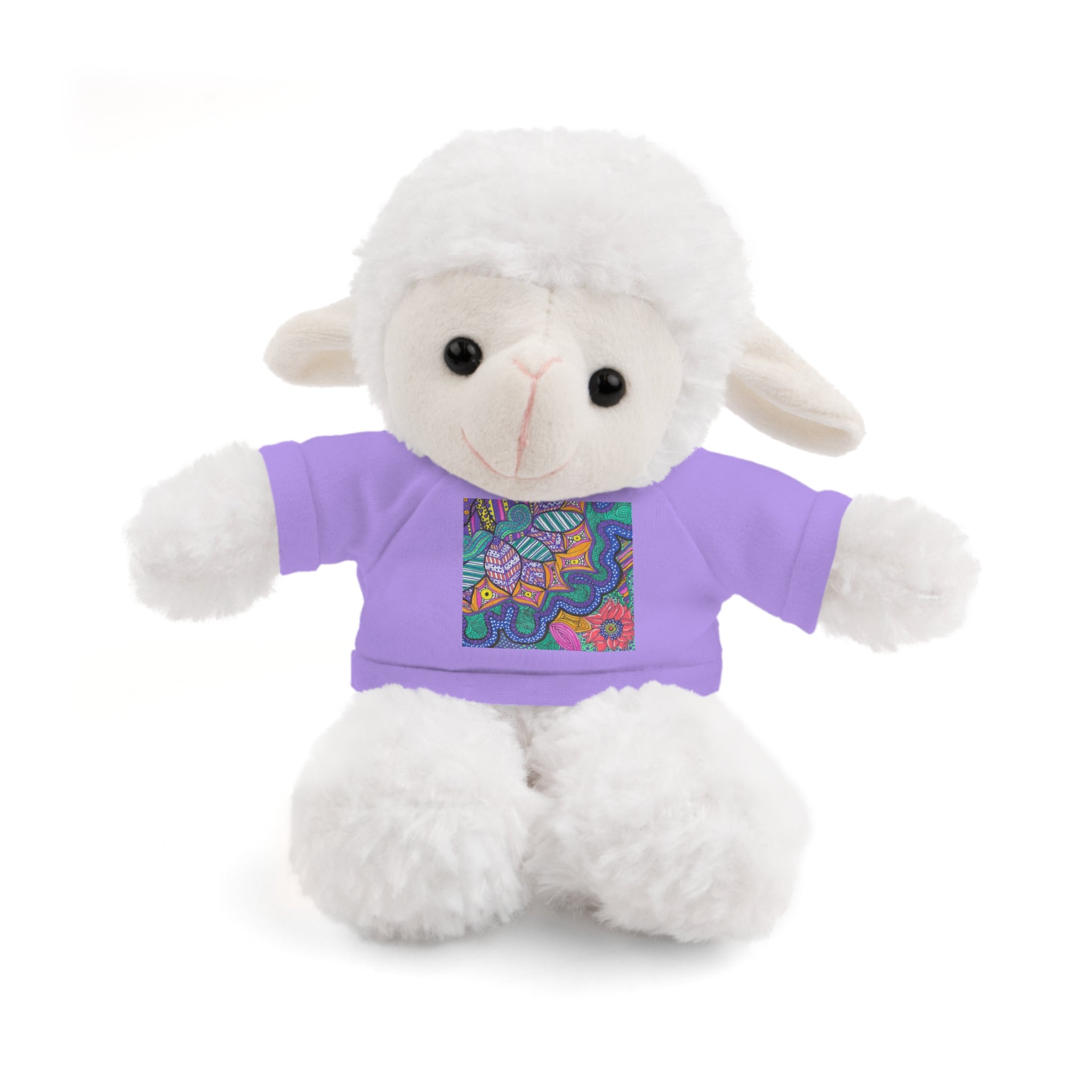 Spring Easter stuffed animal with printed tee