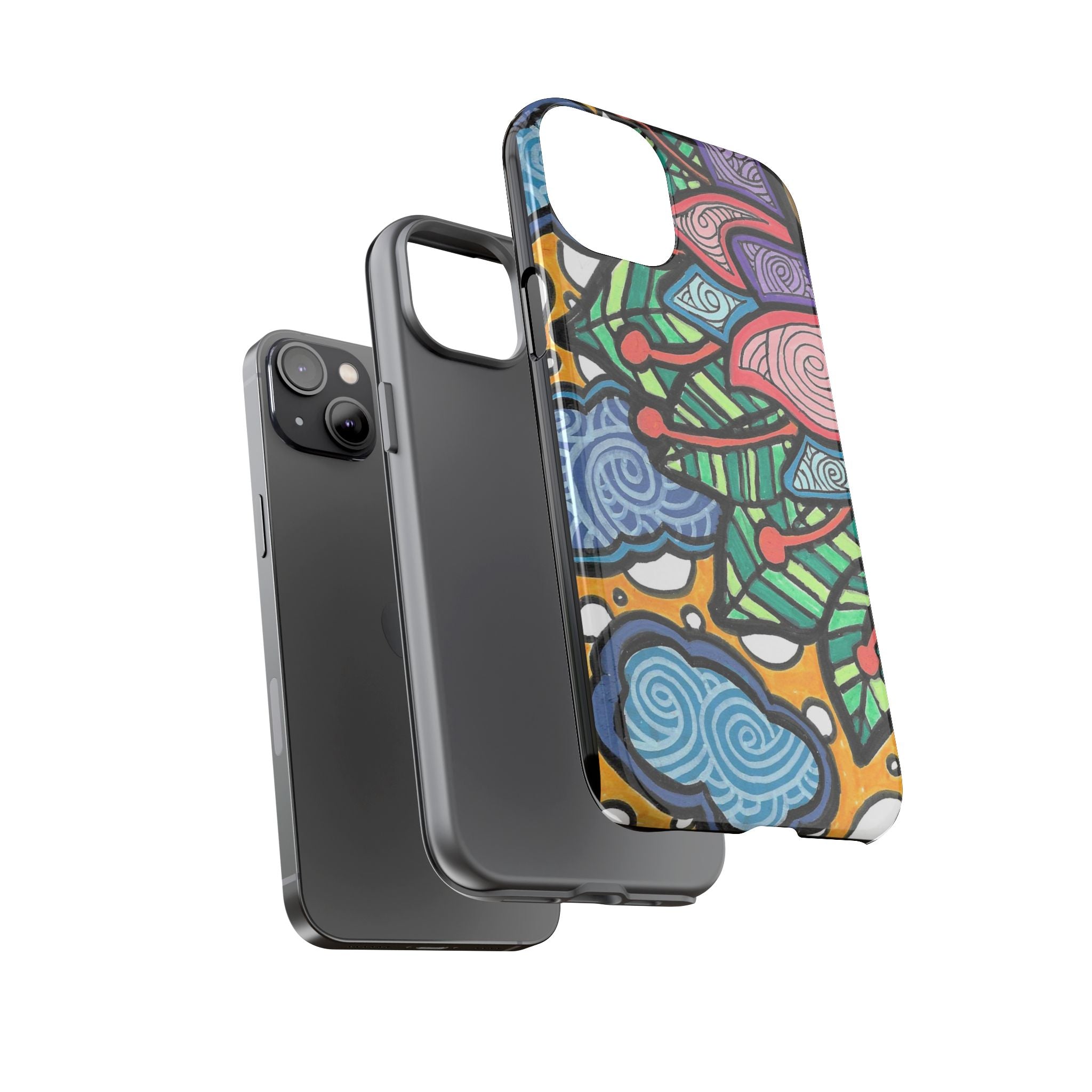Hand drawn Floral Happy TOUGH Phone Case