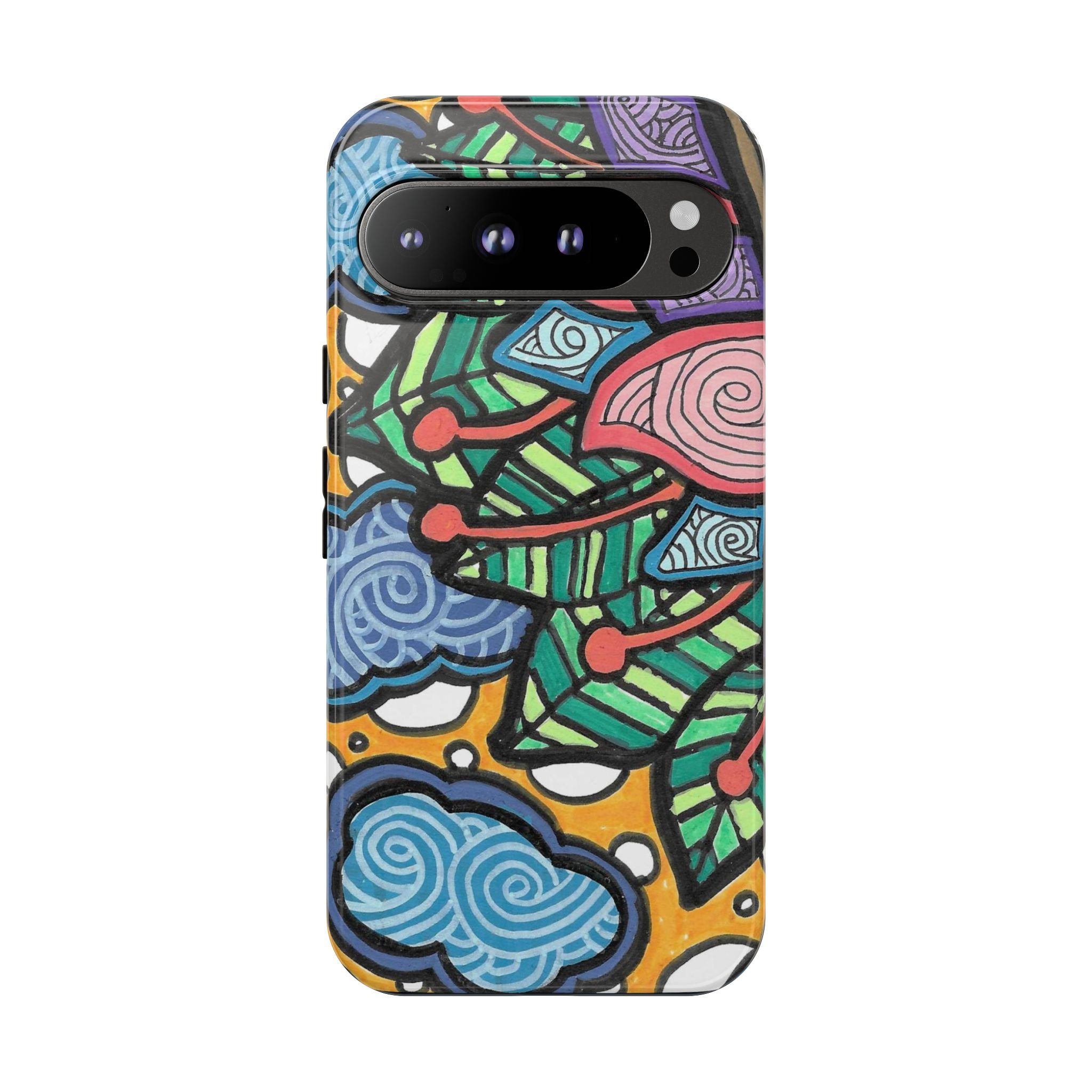 Hand drawn Floral Happy TOUGH Phone Case