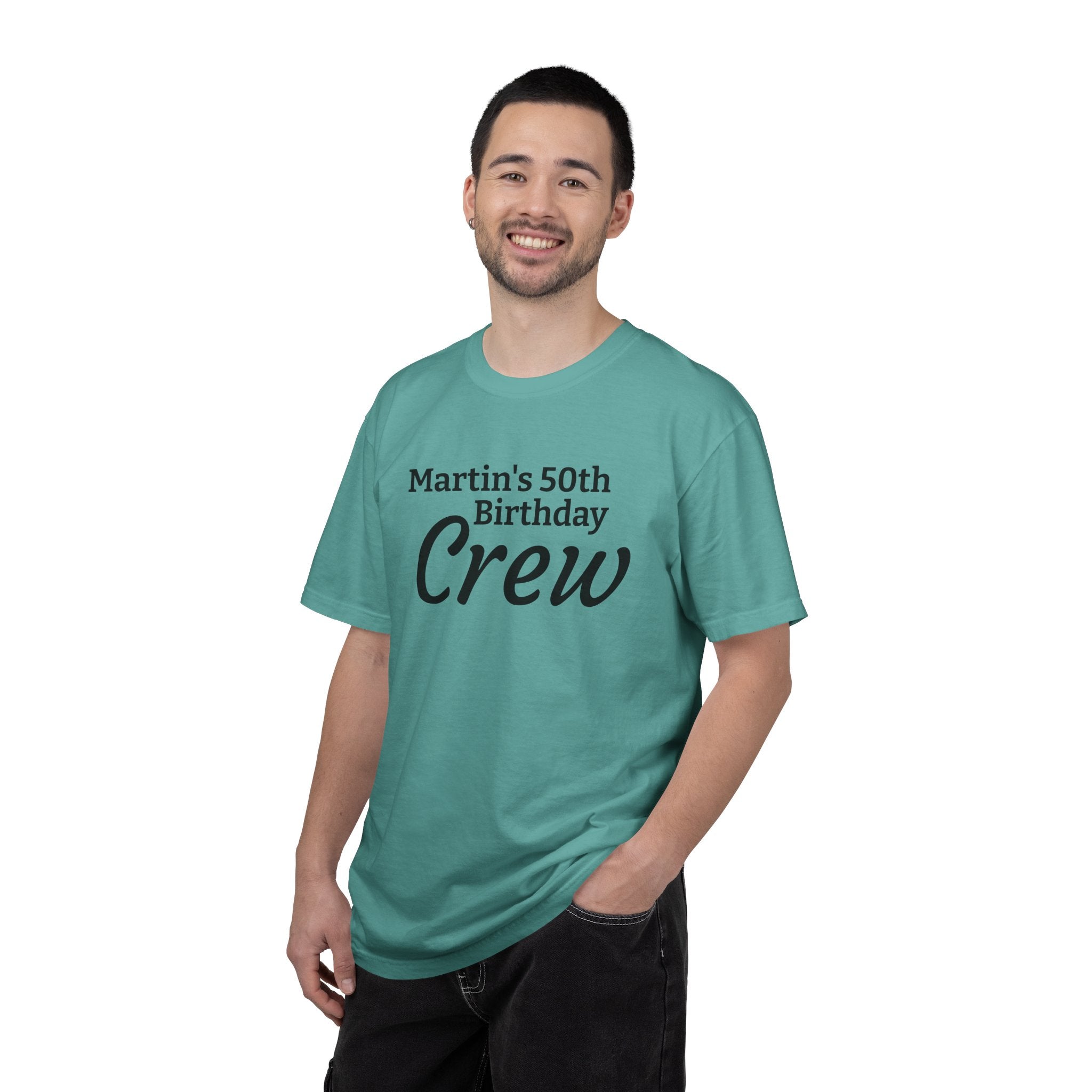 Personalized Birthday Crew T-Shirt — "Martin's 50th Birthday Crew" Party Tee