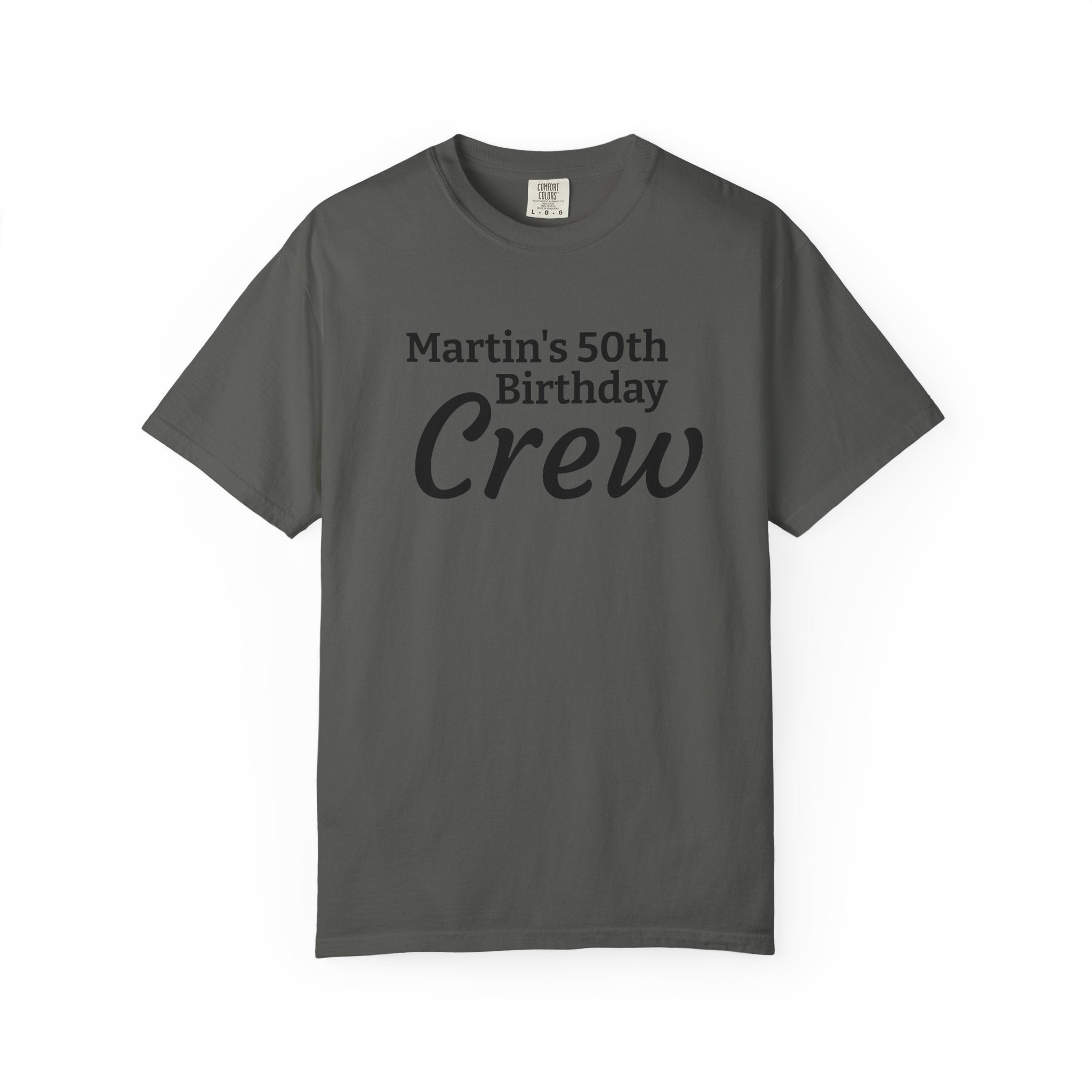 Personalized Birthday Crew T-Shirt — "Martin's 50th Birthday Crew" Party Tee