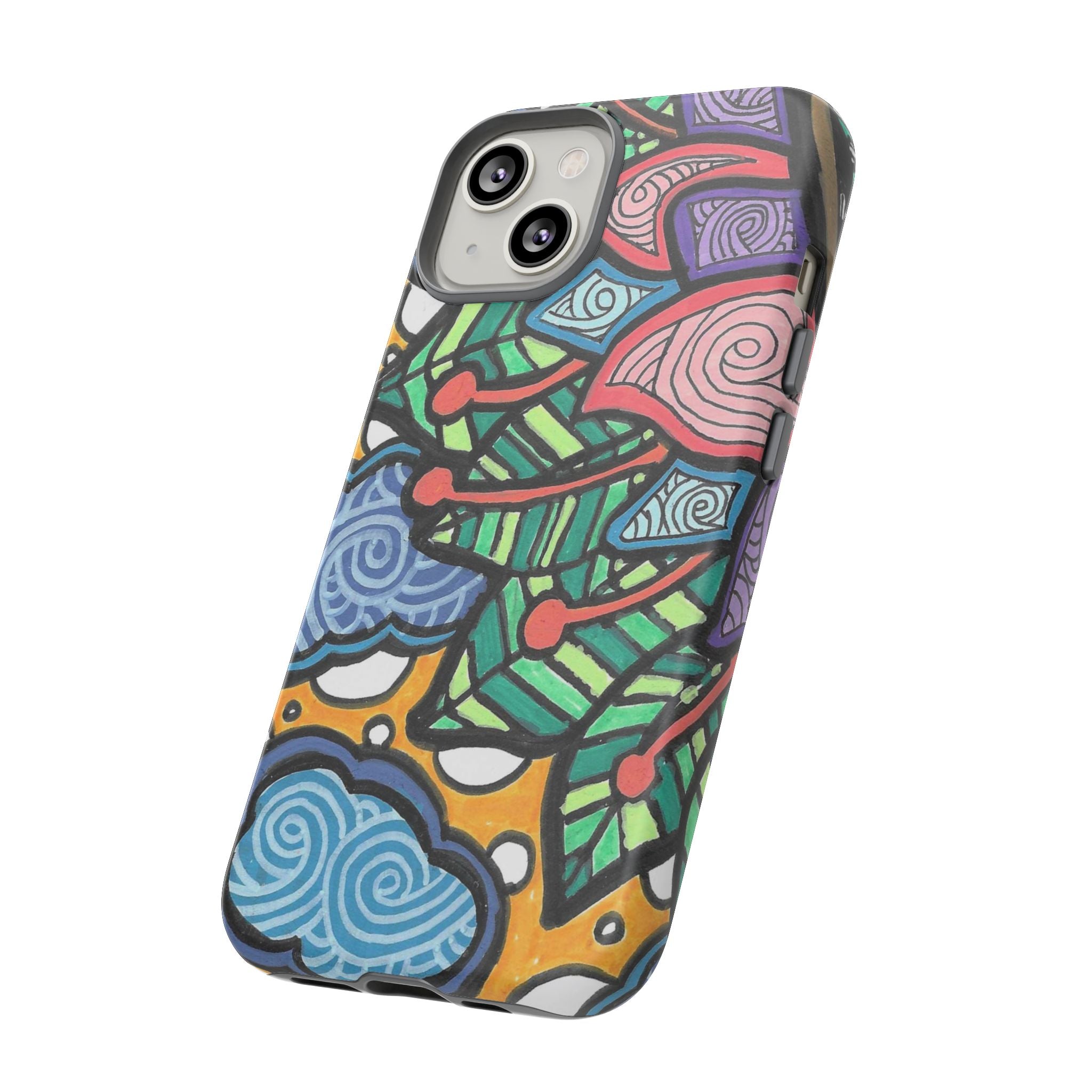 Hand drawn Floral Happy TOUGH Phone Case