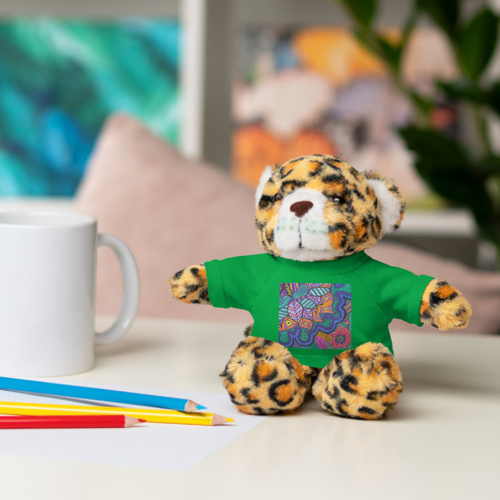 Spring Easter stuffed animal with printed tee