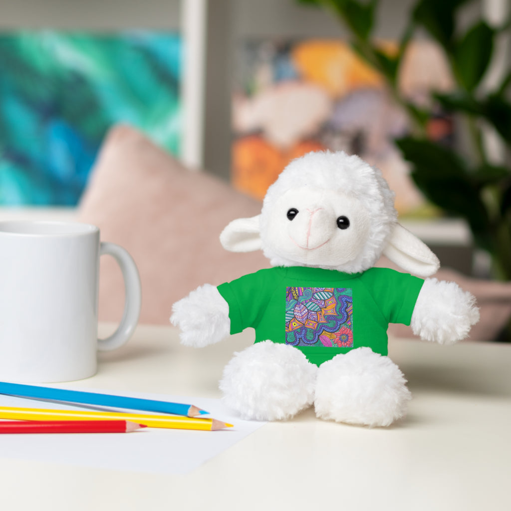 Spring Easter stuffed animal with printed tee