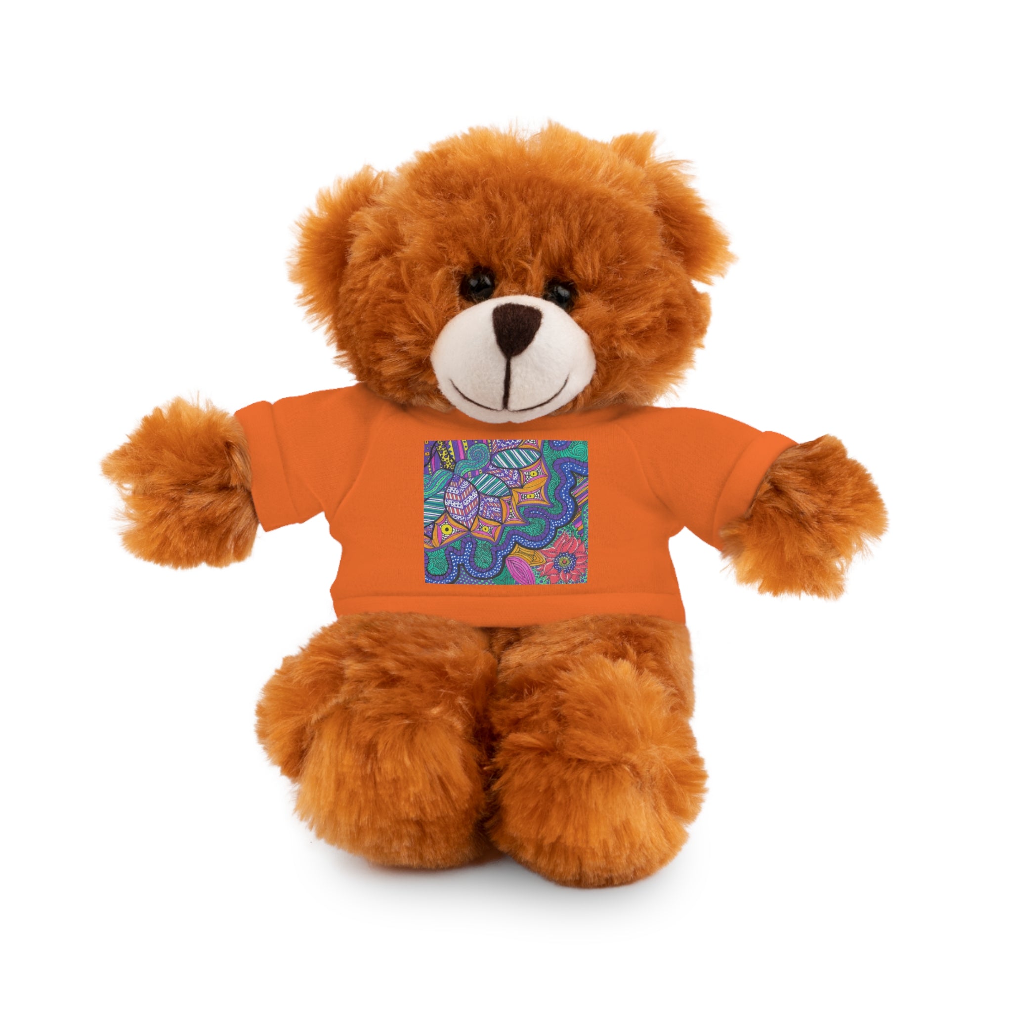 Spring Easter stuffed animal with printed tee