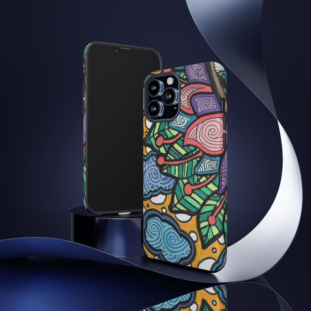 Hand drawn Floral Happy TOUGH Phone Case