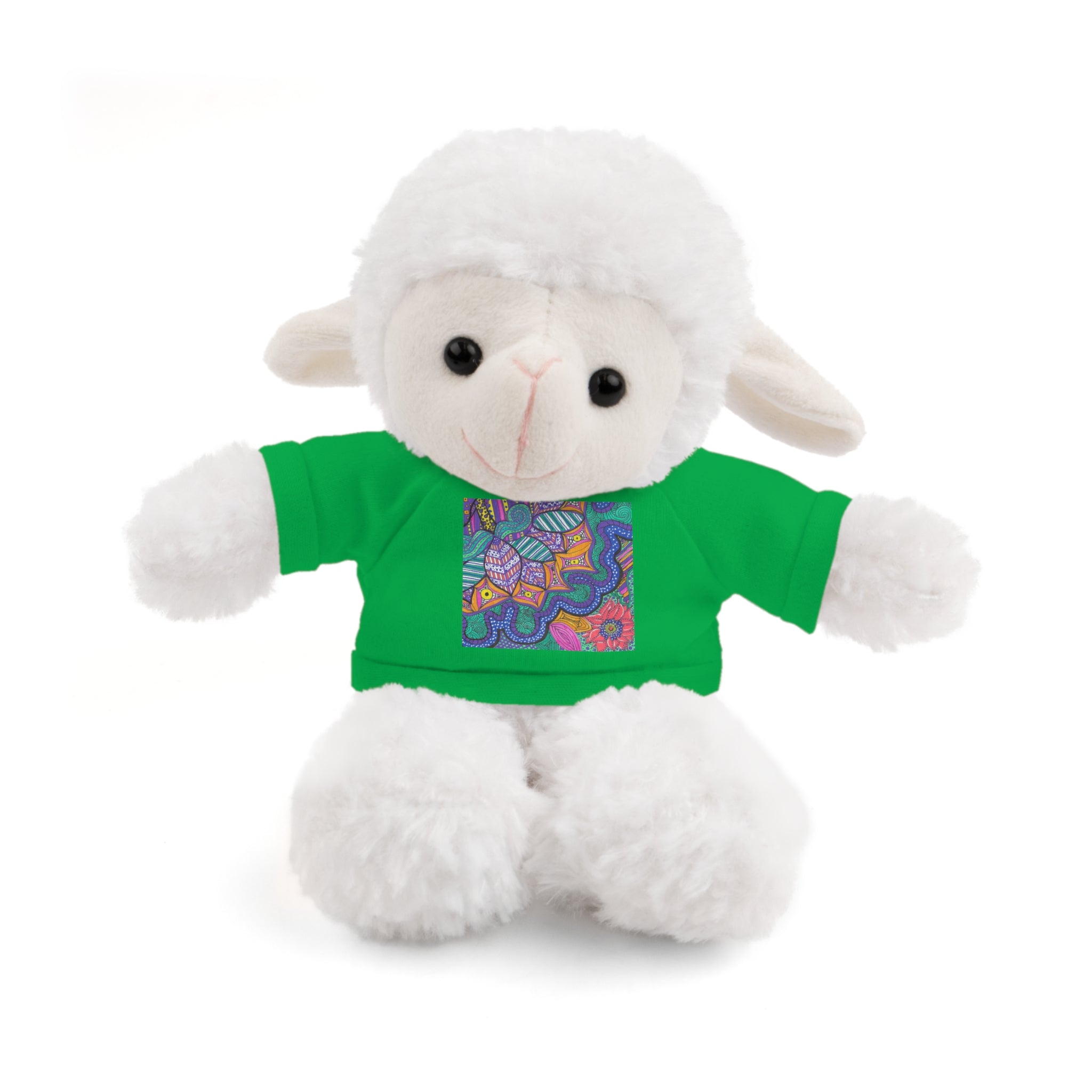 Spring Easter stuffed animal with printed tee