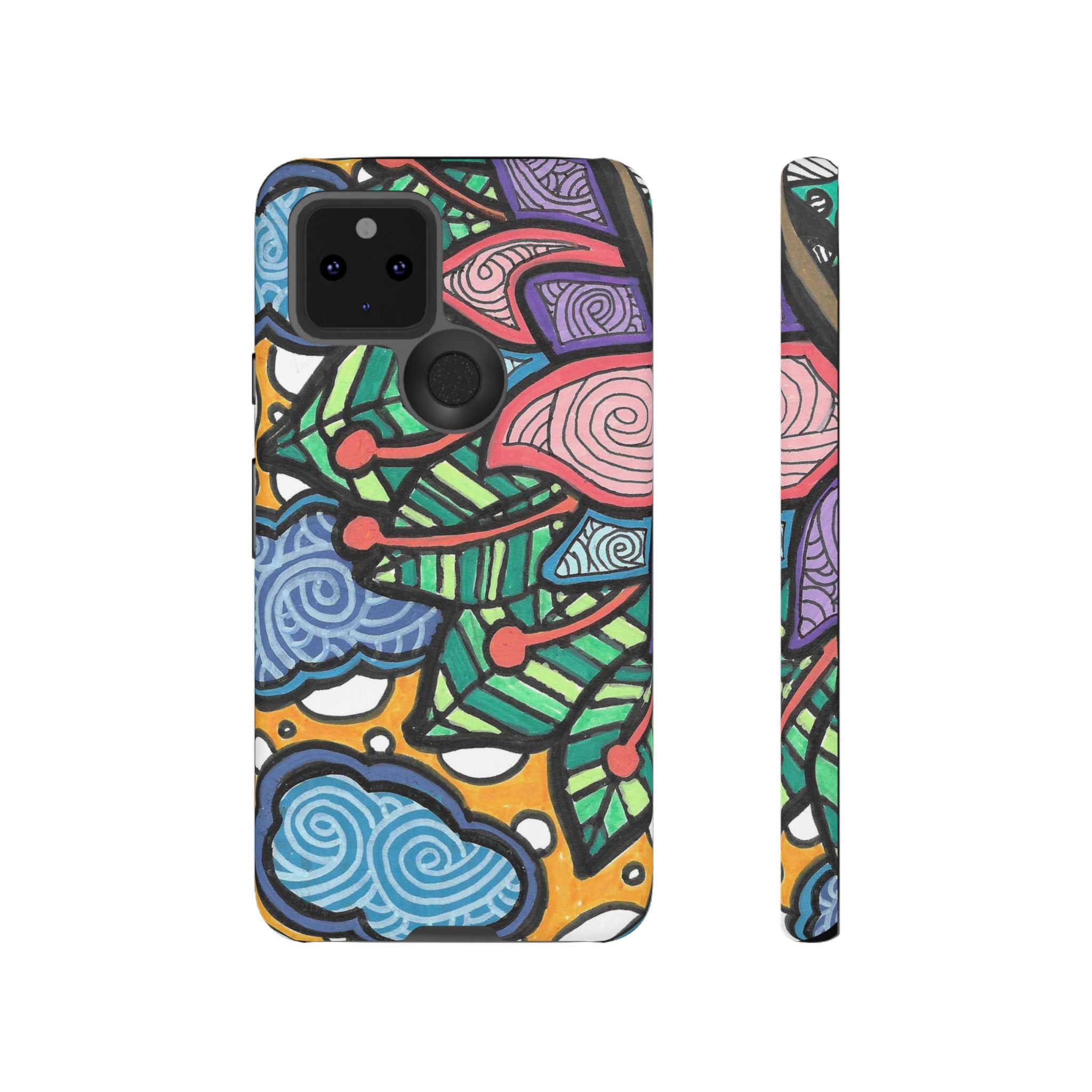 Hand drawn Floral Happy TOUGH Phone Case