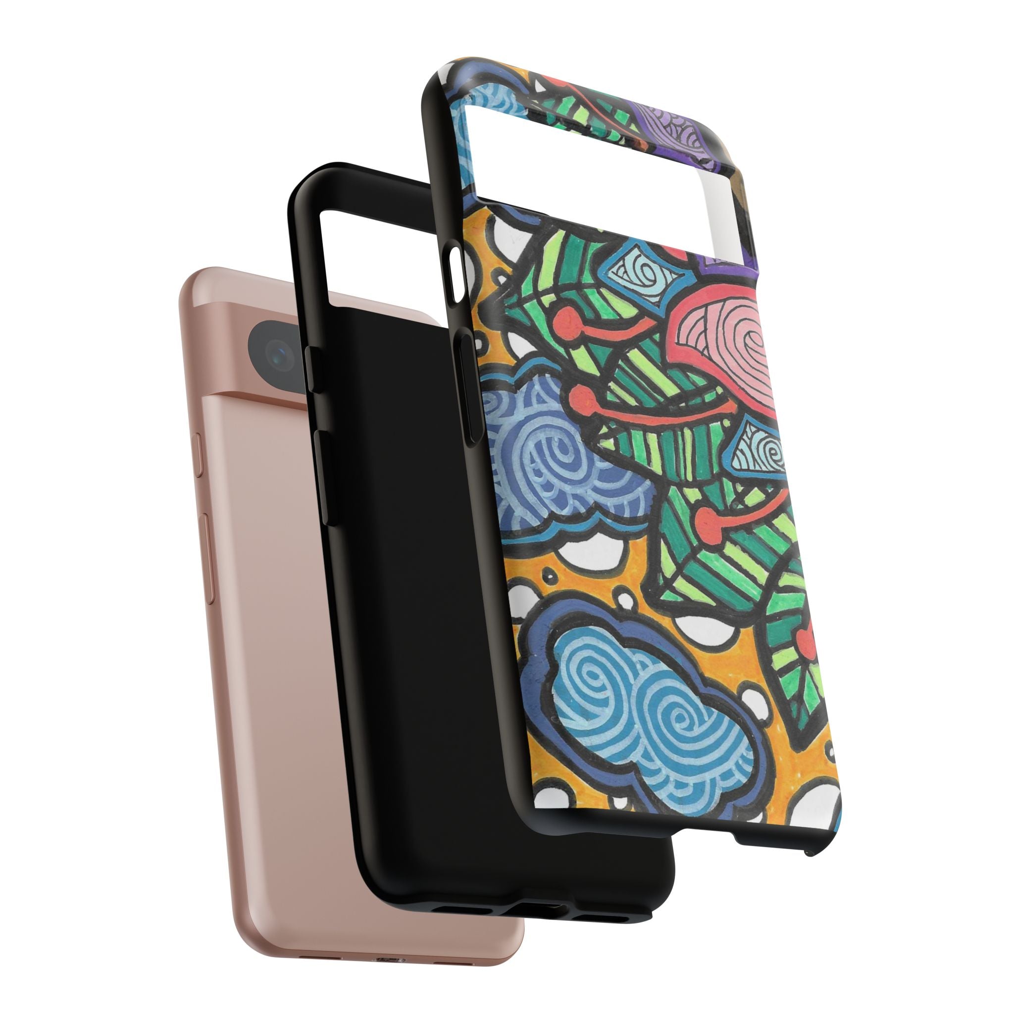 Hand drawn Floral Happy TOUGH Phone Case