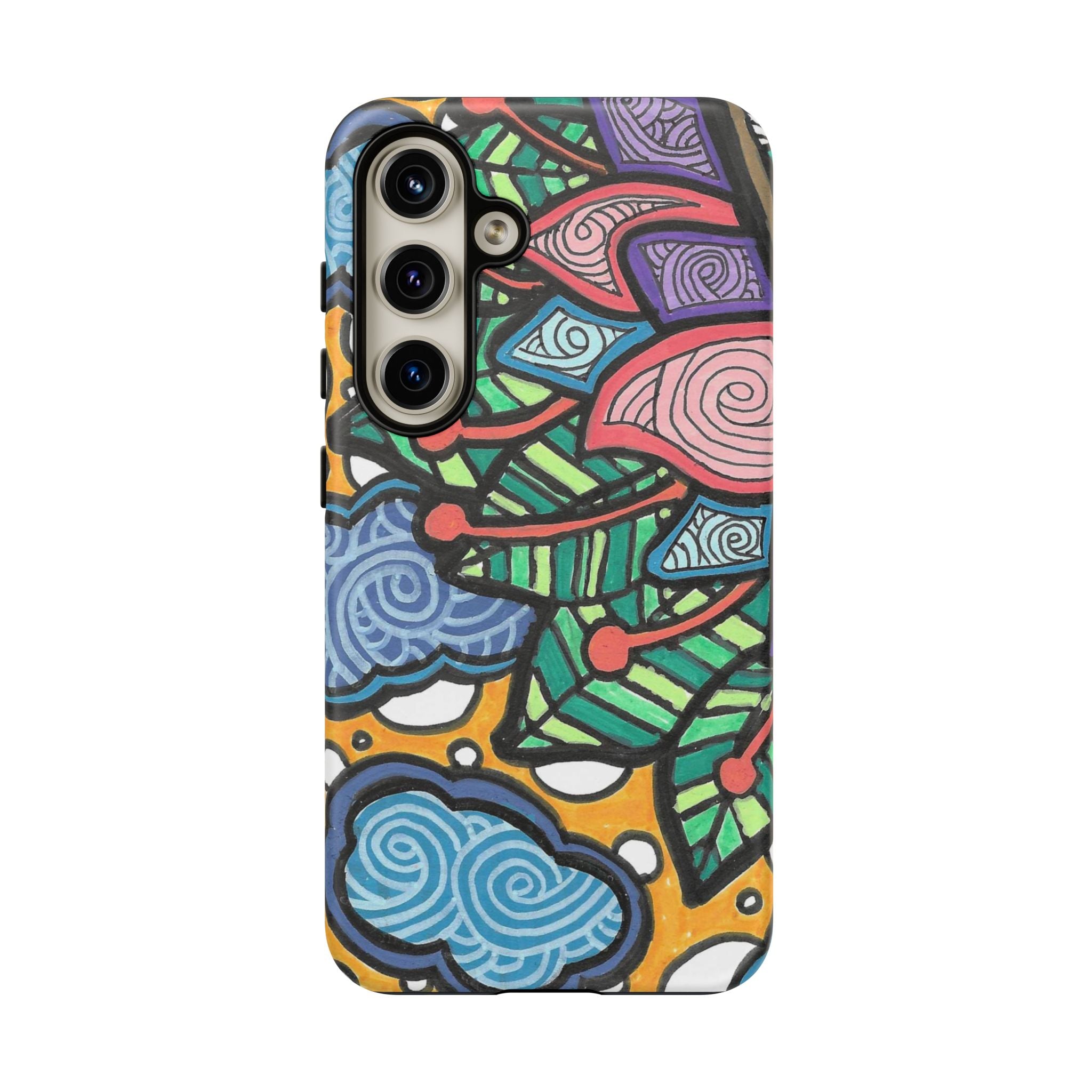 Hand drawn Floral Happy TOUGH Phone Case