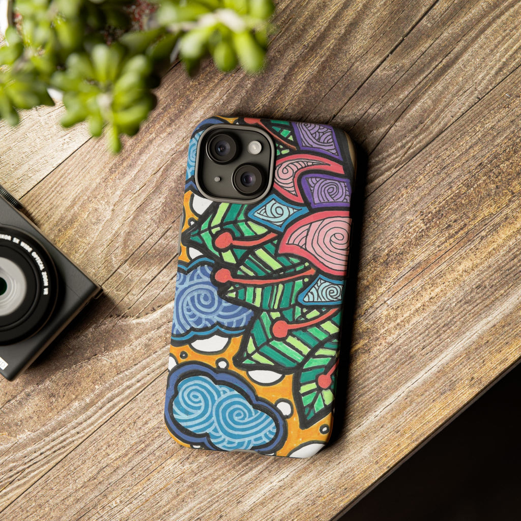 Hand drawn Floral Happy TOUGH Phone Case