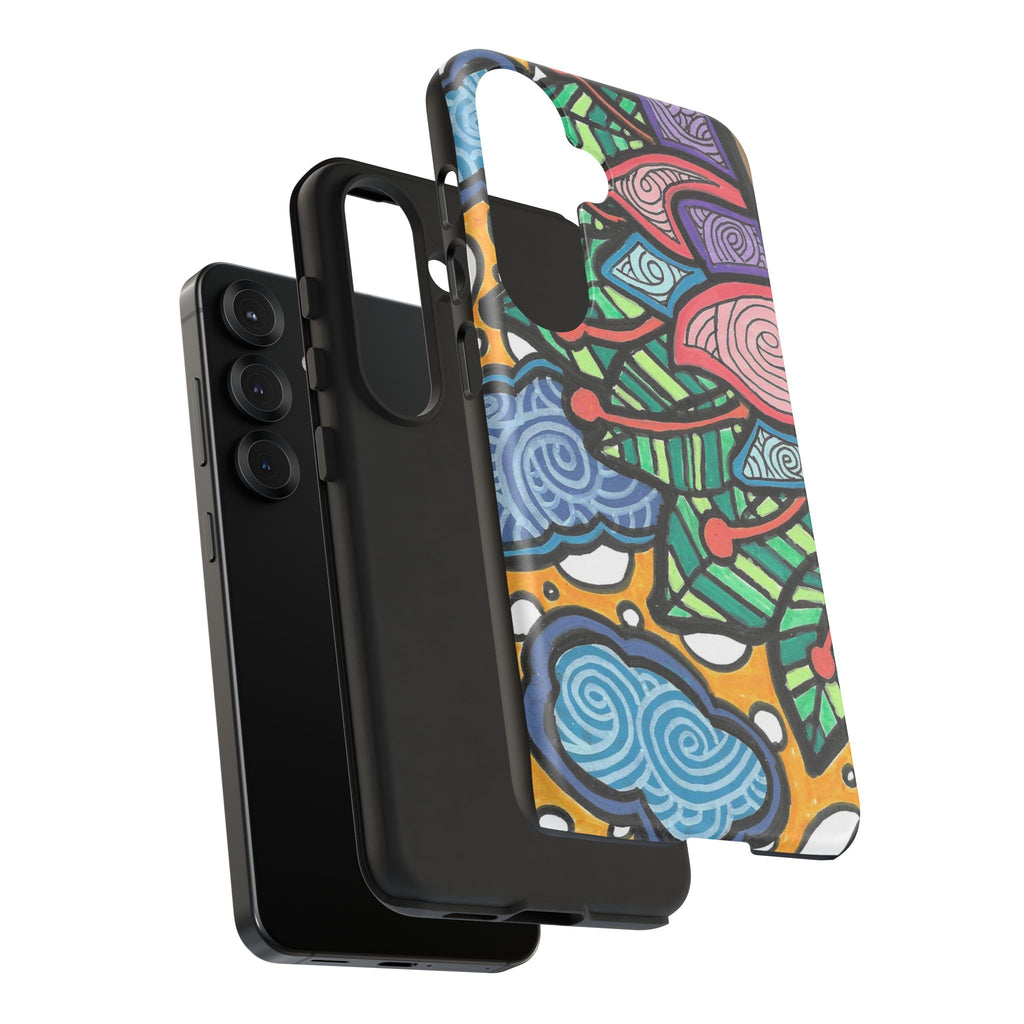 Hand drawn Floral Happy TOUGH Phone Case