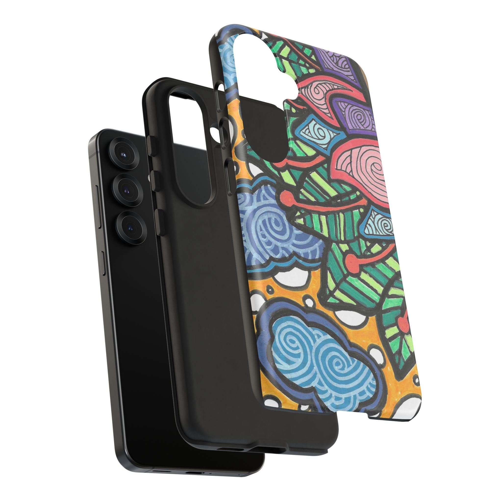Hand drawn Floral Happy TOUGH Phone Case