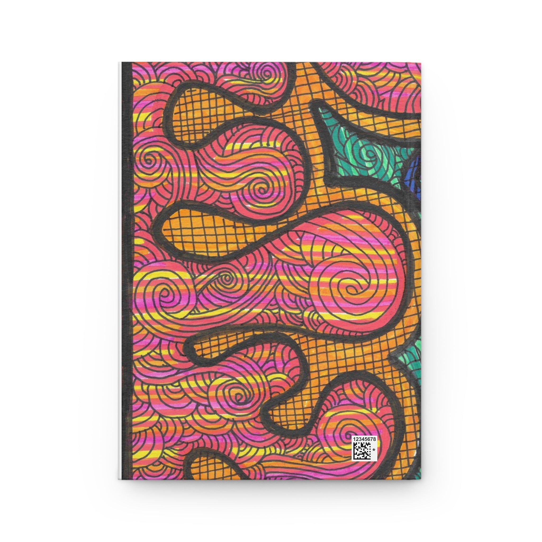 Abstract Colorful Swirls Hardcover Journal