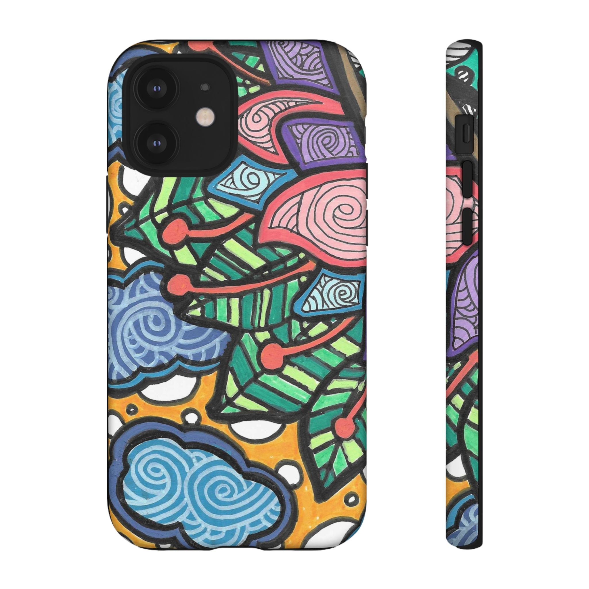 Hand drawn Floral Happy TOUGH Phone Case