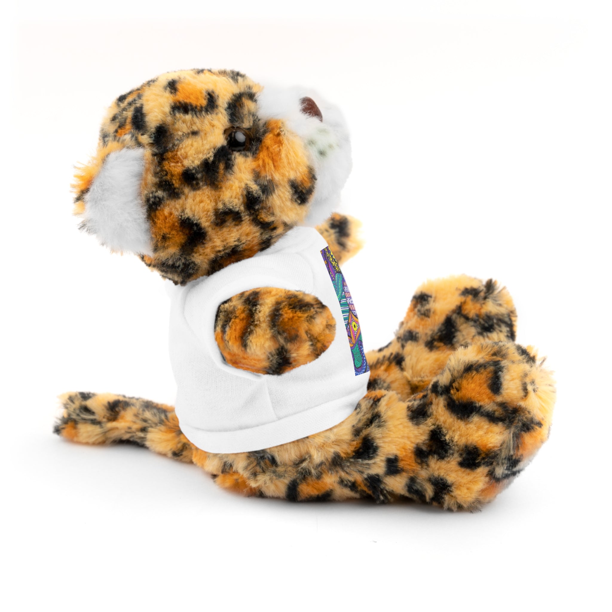 Spring Easter stuffed animal with printed tee