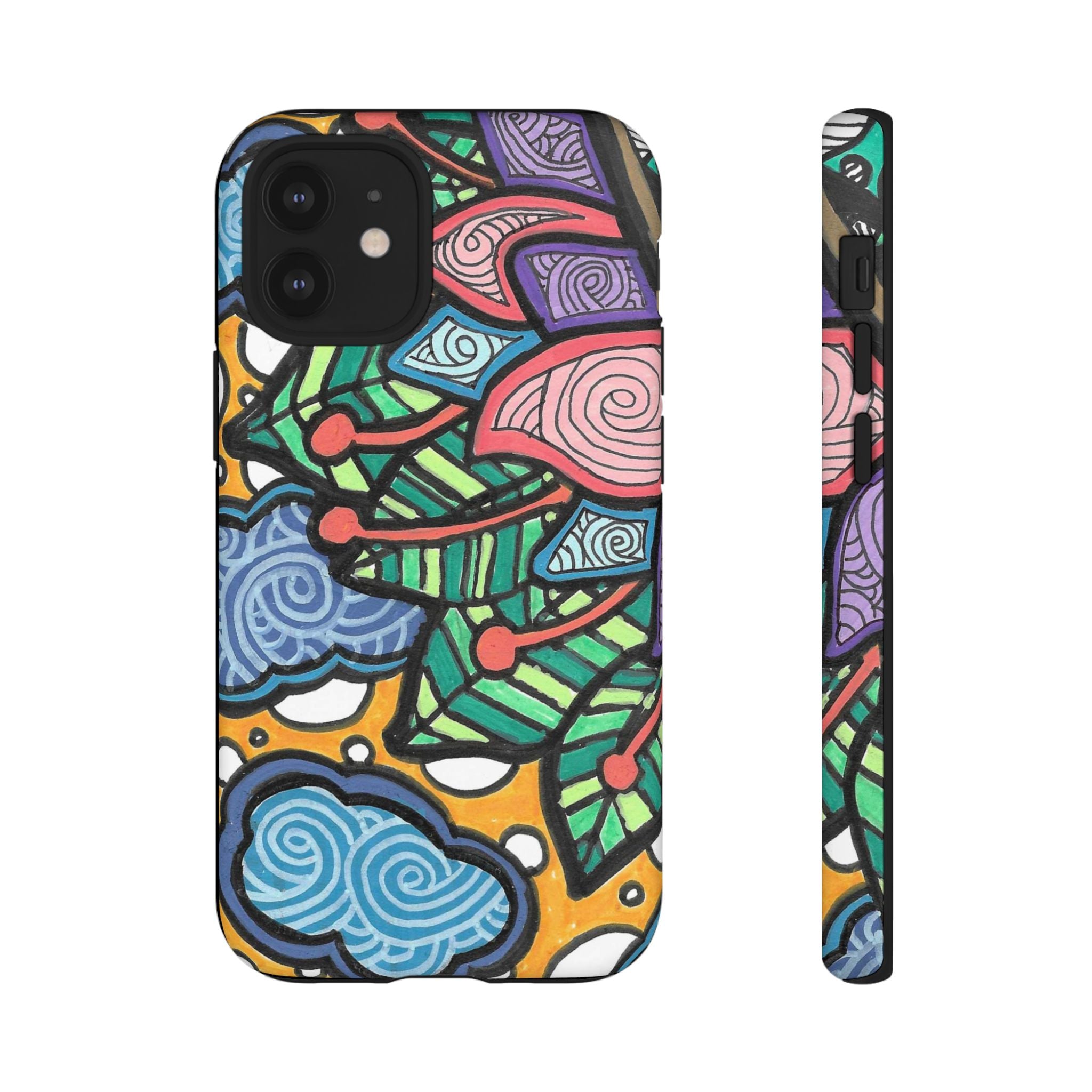 Hand drawn Floral Happy TOUGH Phone Case