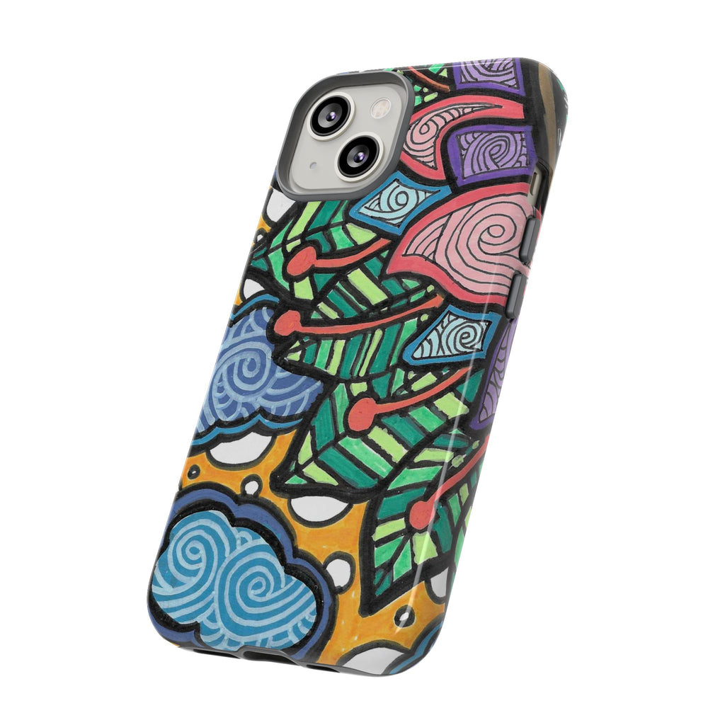 Hand drawn Floral Happy TOUGH Phone Case