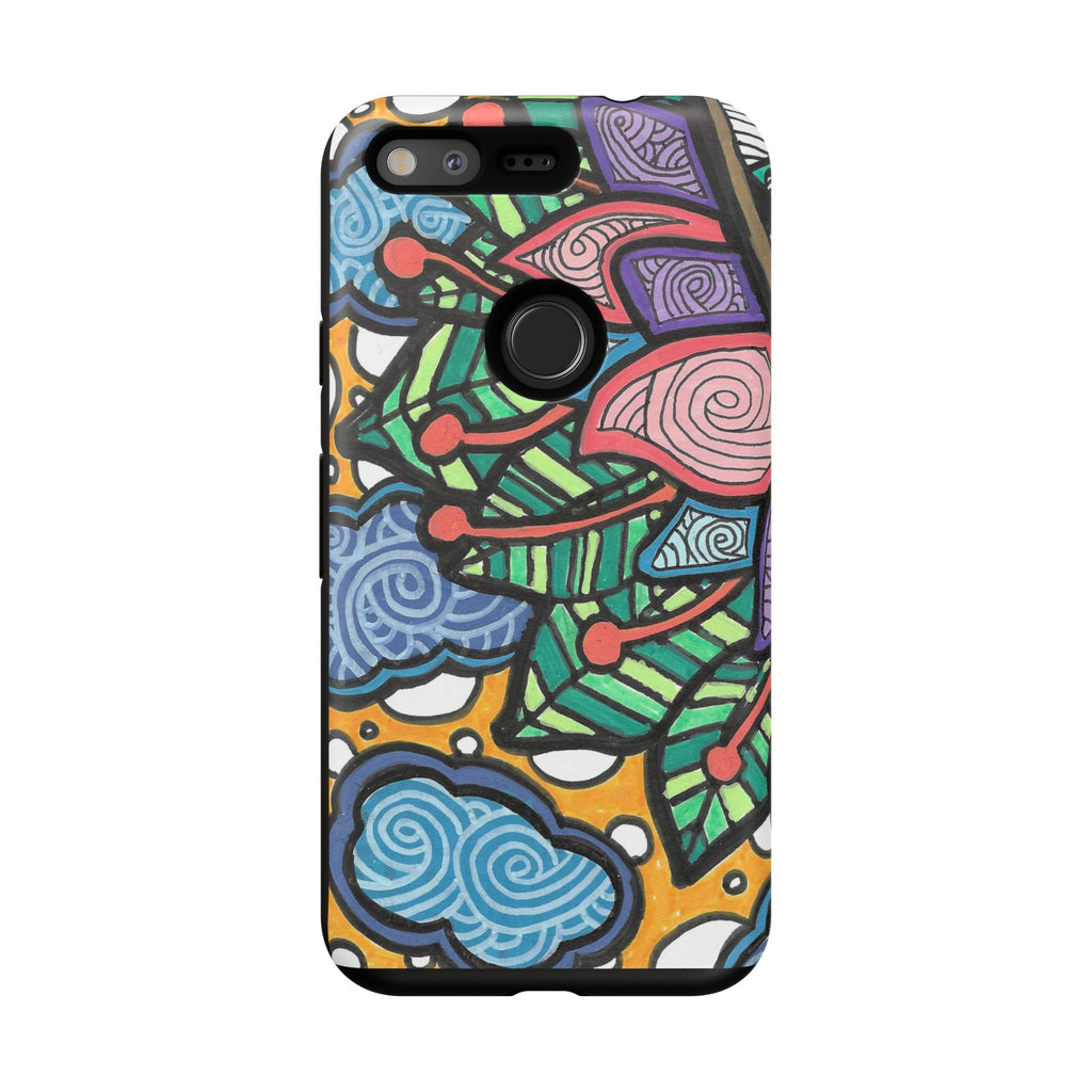 Hand drawn Floral Happy TOUGH Phone Case