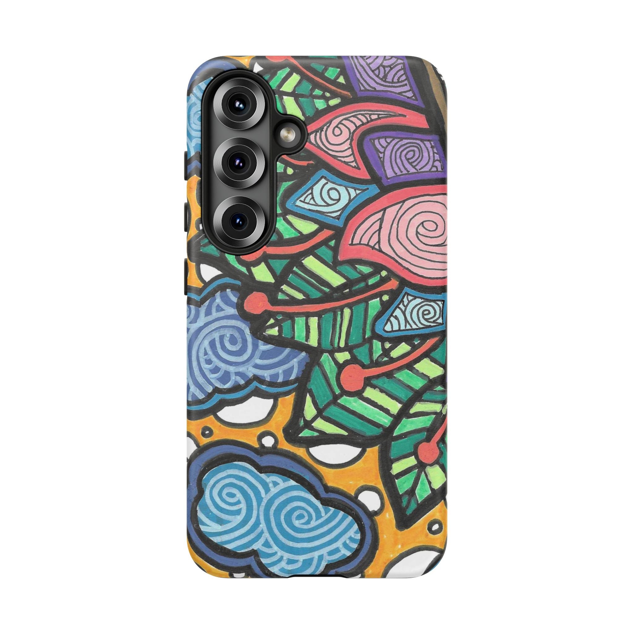 Hand drawn Floral Happy TOUGH Phone Case