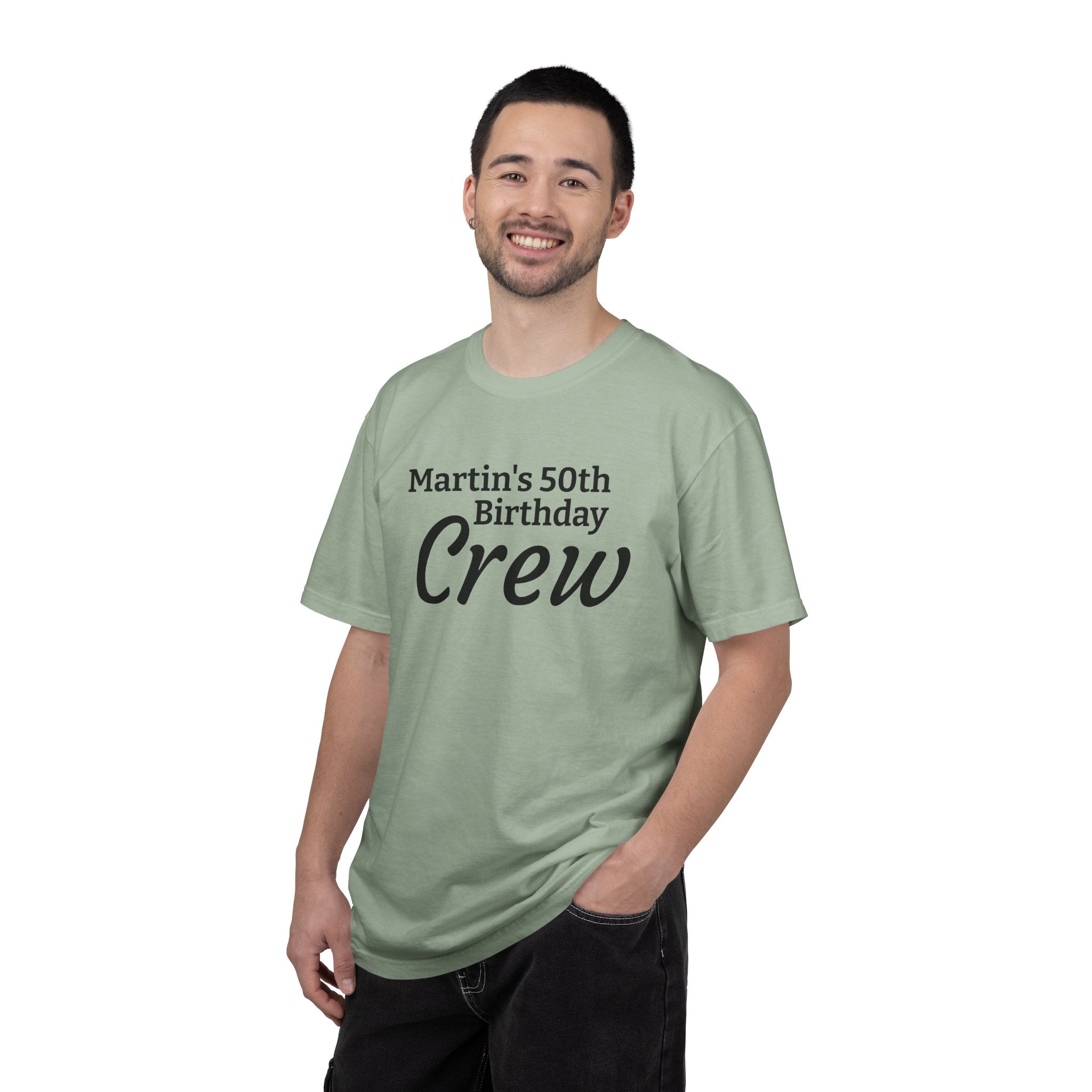 Personalized Birthday Crew T-Shirt — "Martin's 50th Birthday Crew" Party Tee