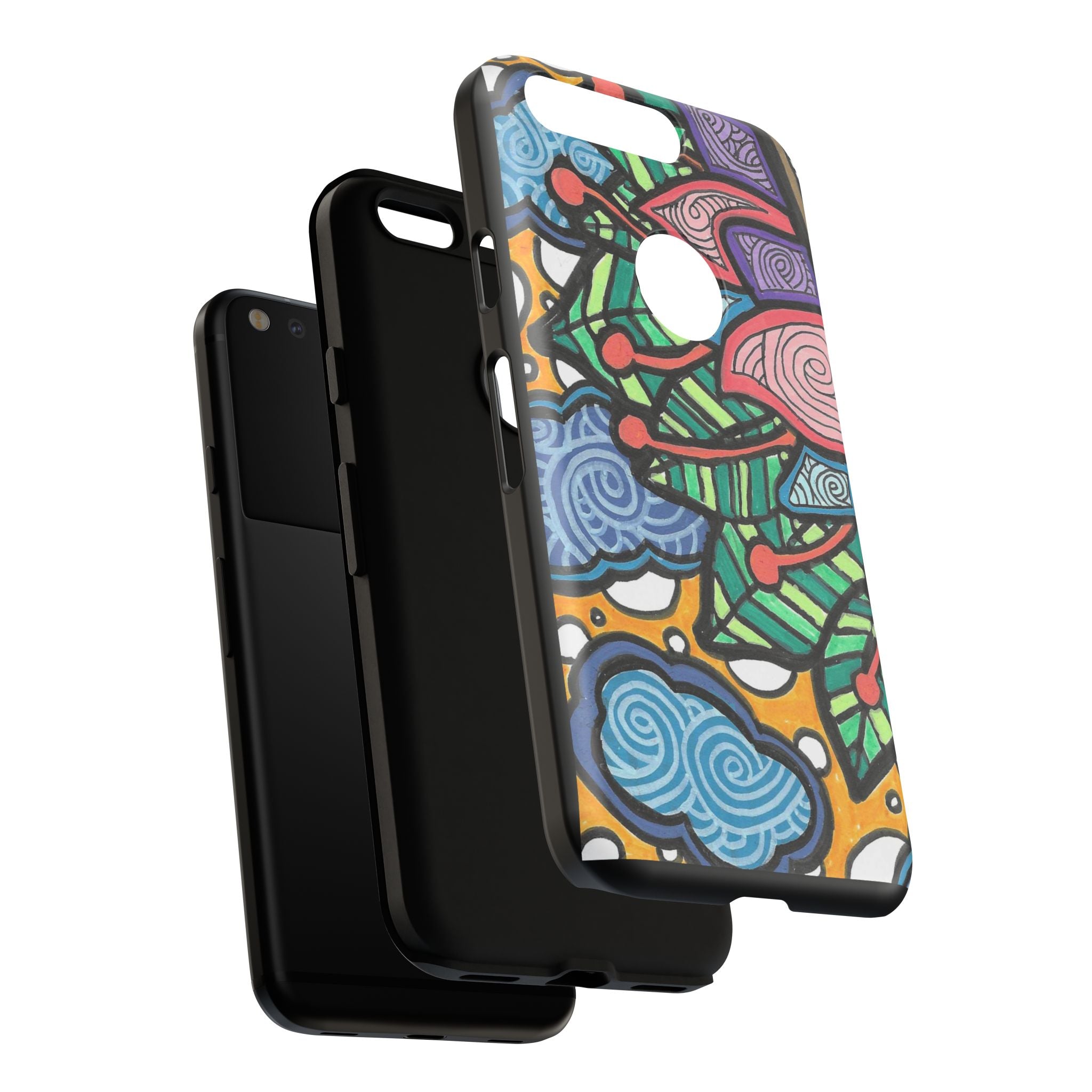 Hand drawn Floral Happy TOUGH Phone Case