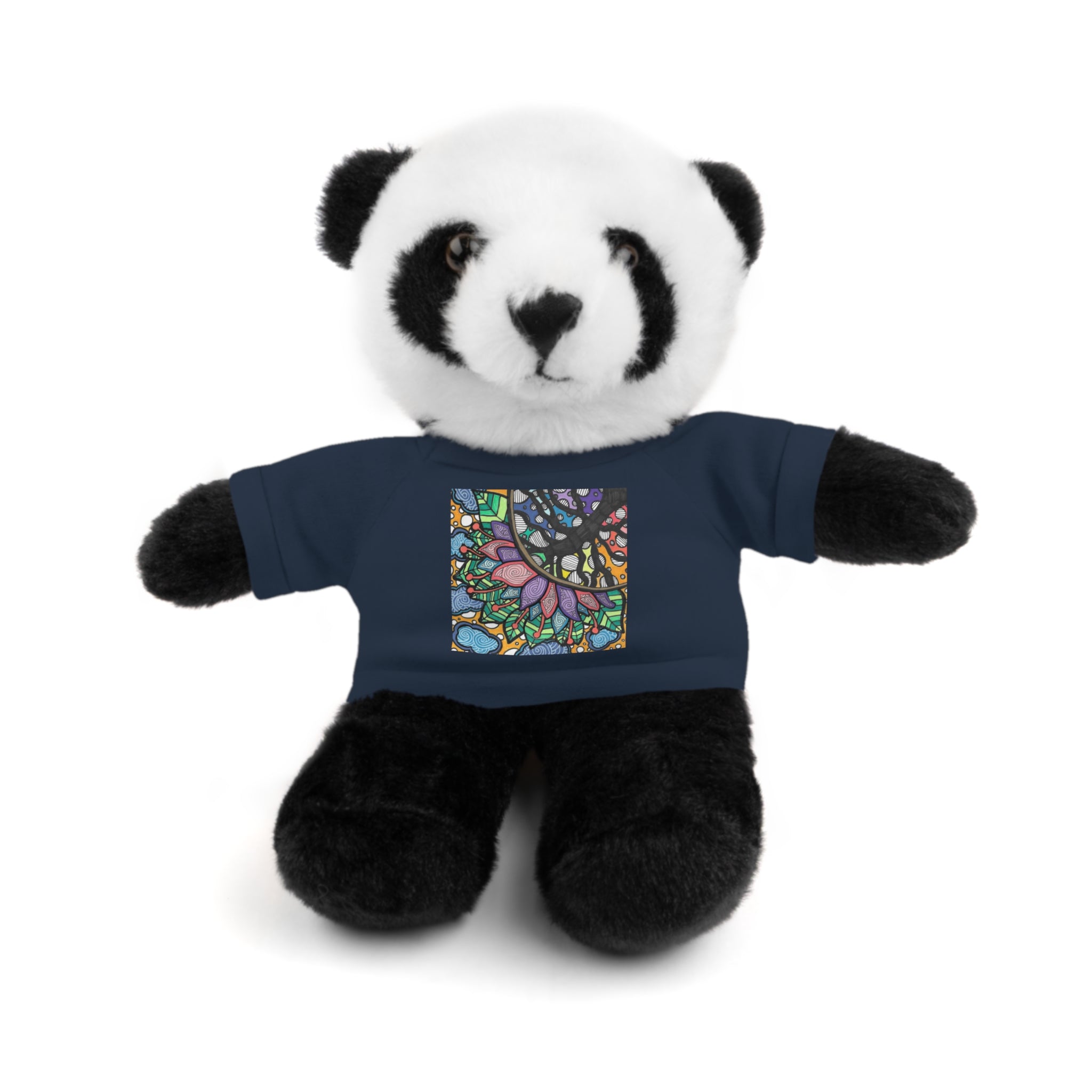 Colorful Tree of Growth stuffed animal with printed tee