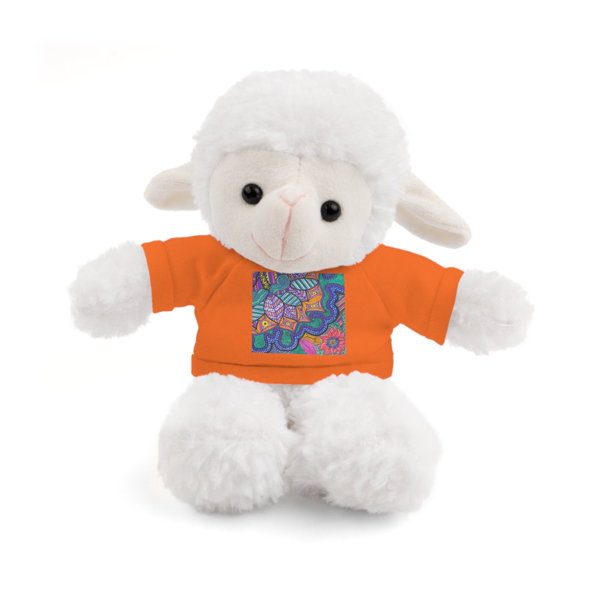Spring Easter stuffed animal with printed tee