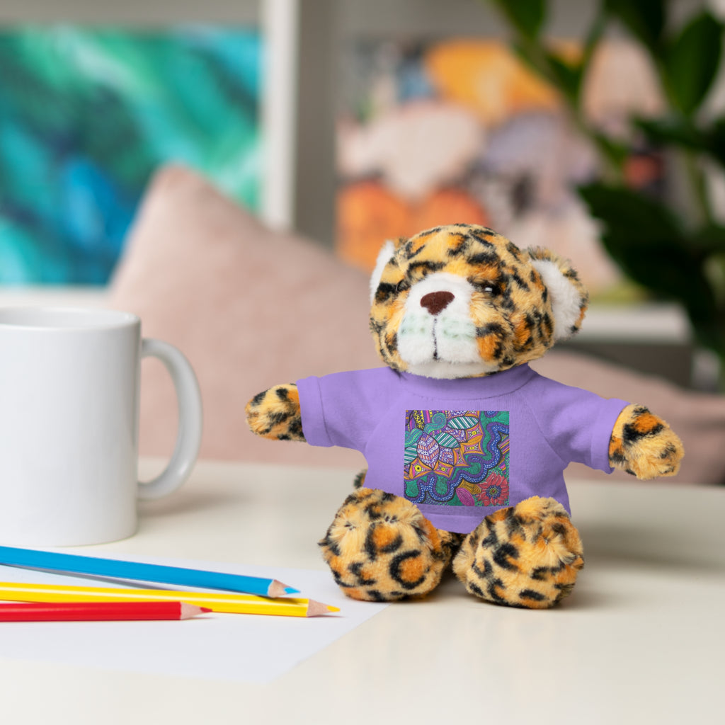 Spring Easter stuffed animal with printed tee