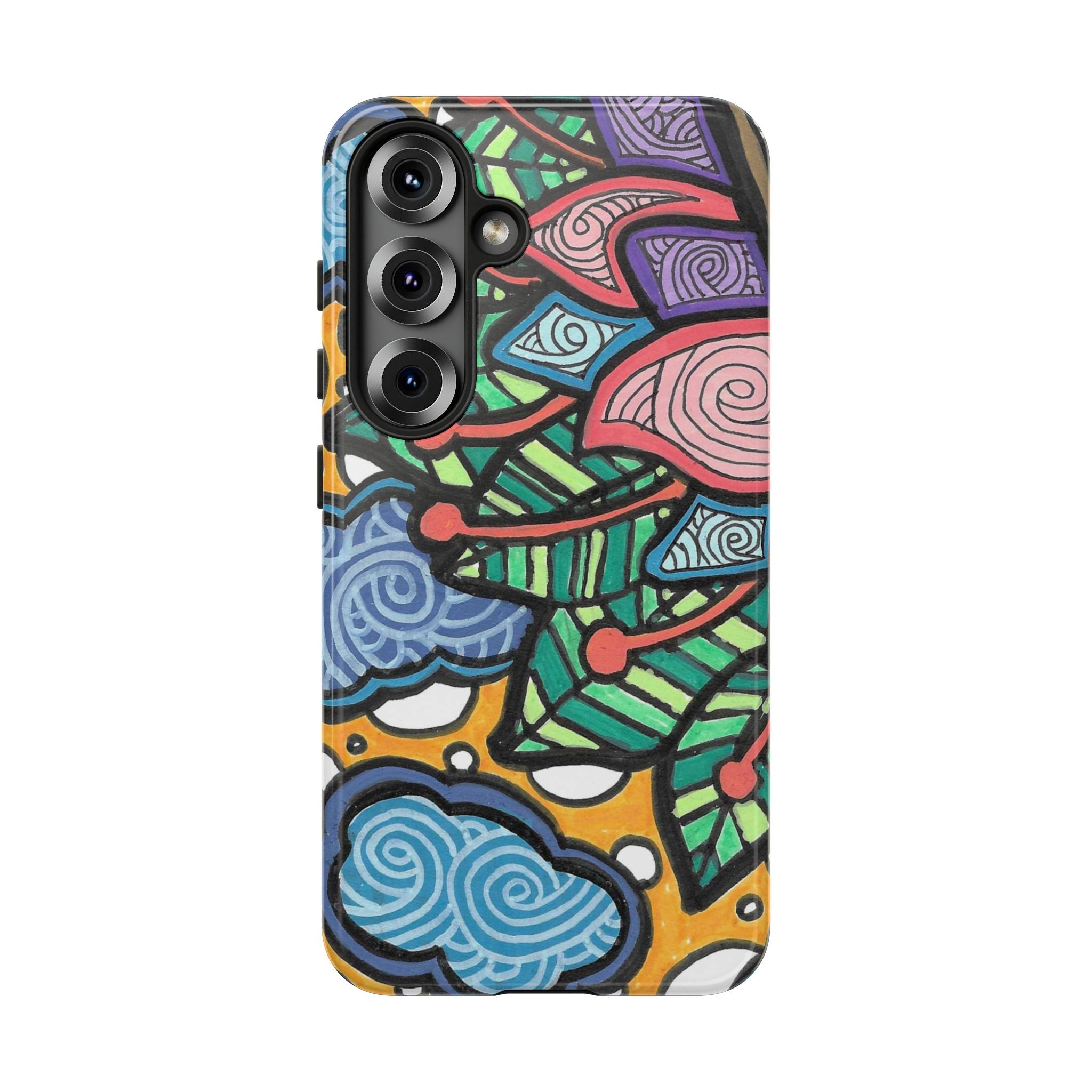 Hand drawn Floral Happy TOUGH Phone Case