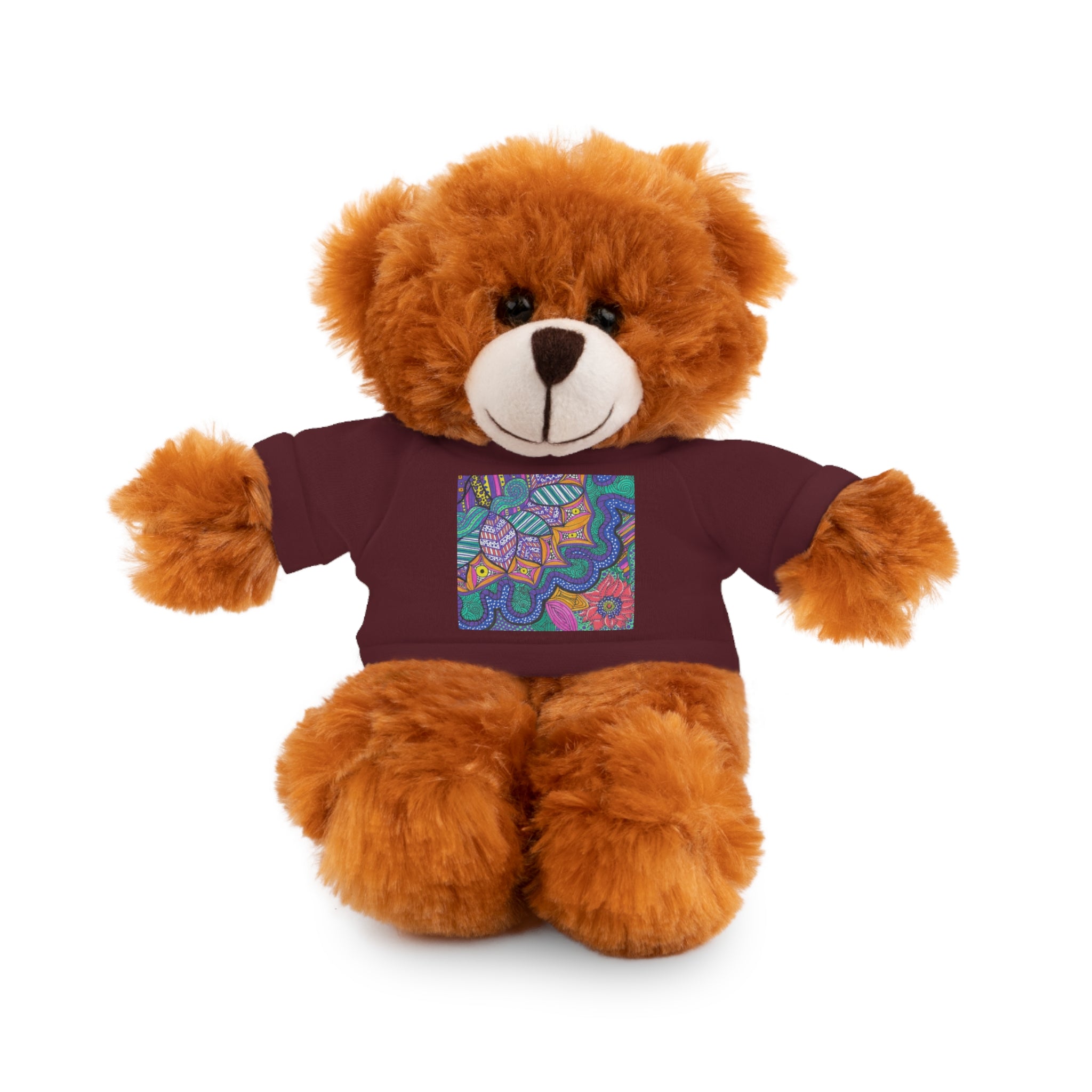 Spring Easter stuffed animal with printed tee