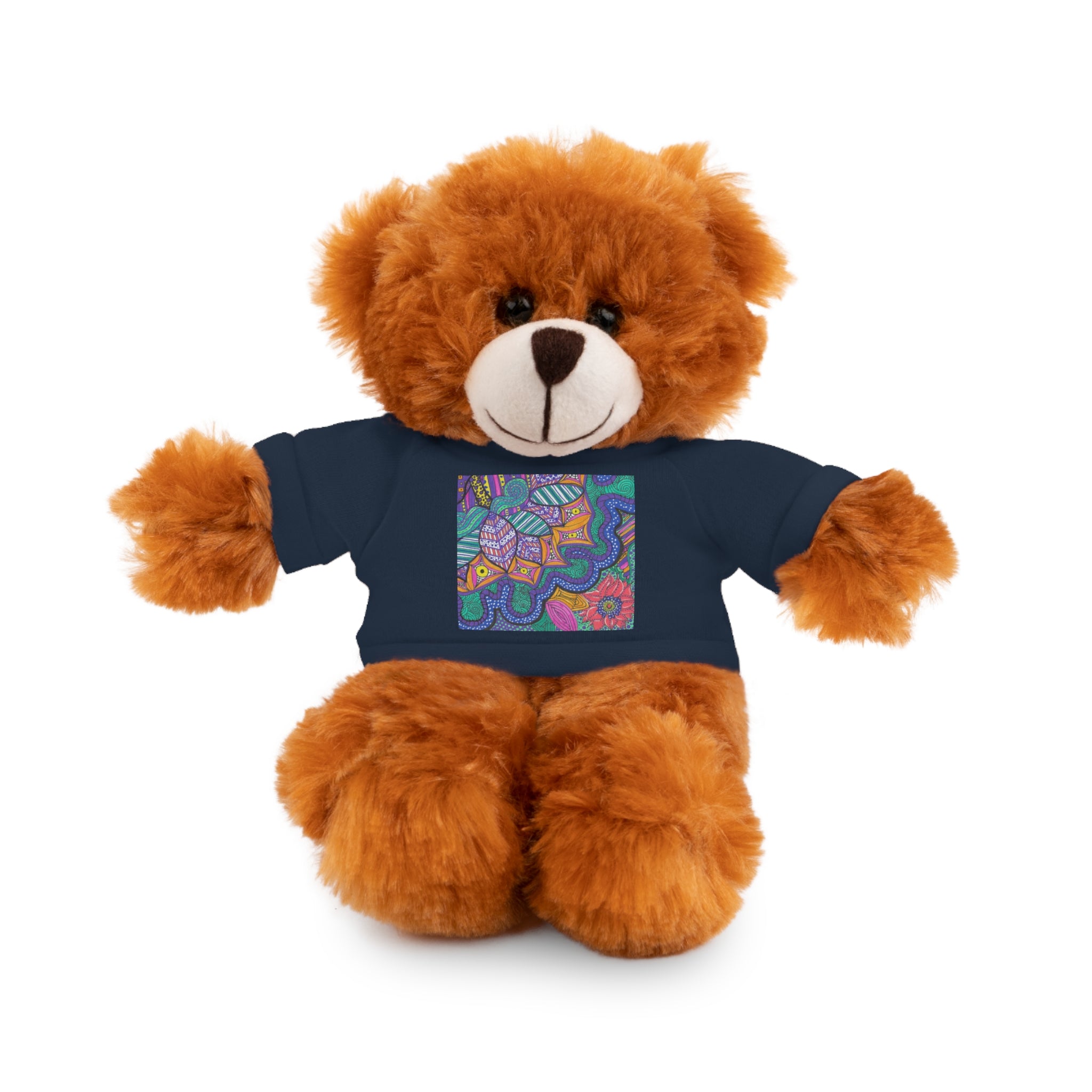 Spring Easter stuffed animal with printed tee