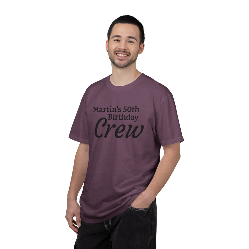 Personalized Birthday Crew T-Shirt — "Martin's 50th Birthday Crew" Party Tee