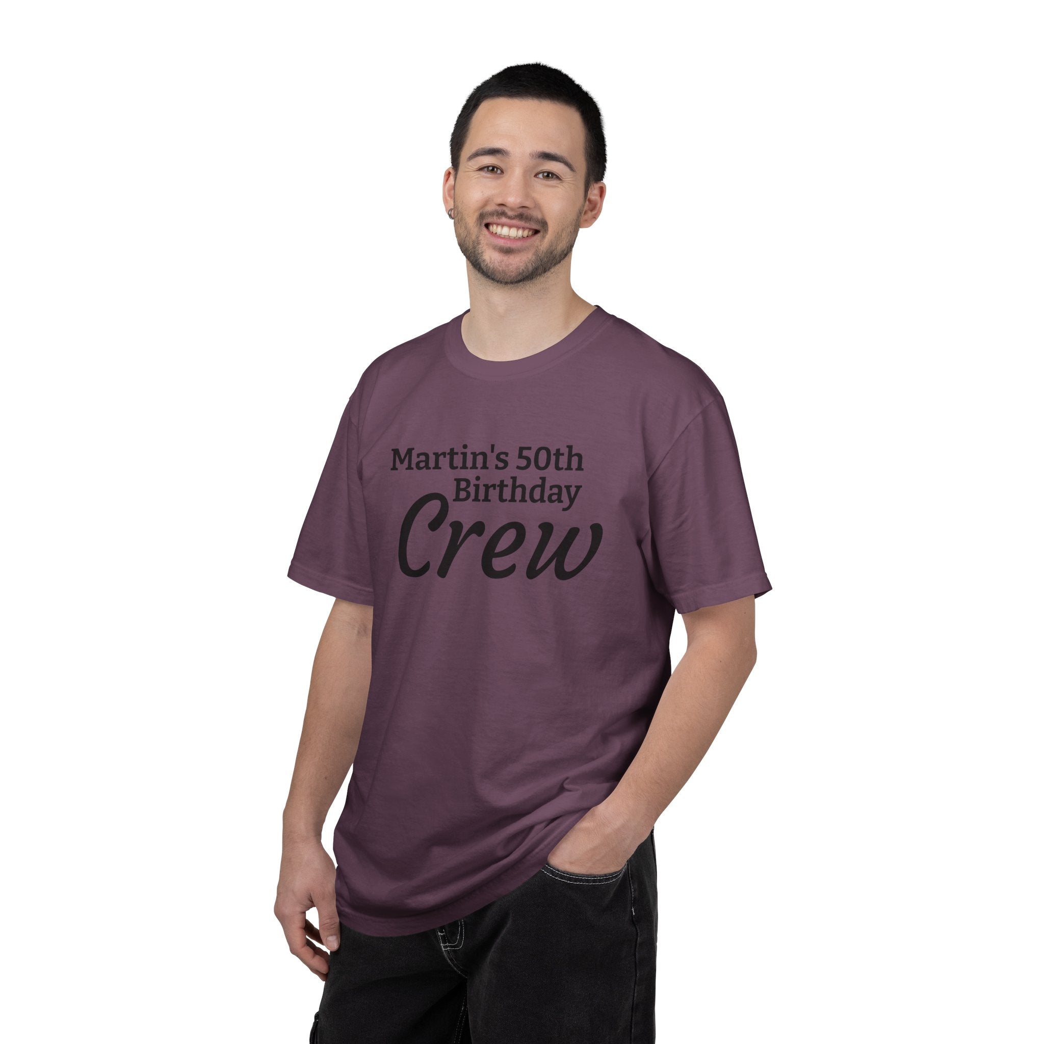 Personalized Birthday Crew T-Shirt — "Martin's 50th Birthday Crew" Party Tee
