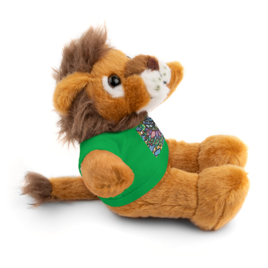 Colorful Tree of Growth stuffed animal with printed tee