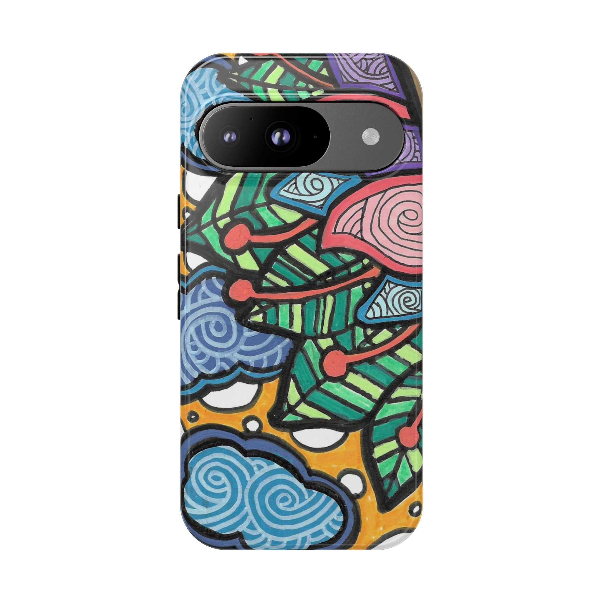 Hand drawn Floral Happy TOUGH Phone Case