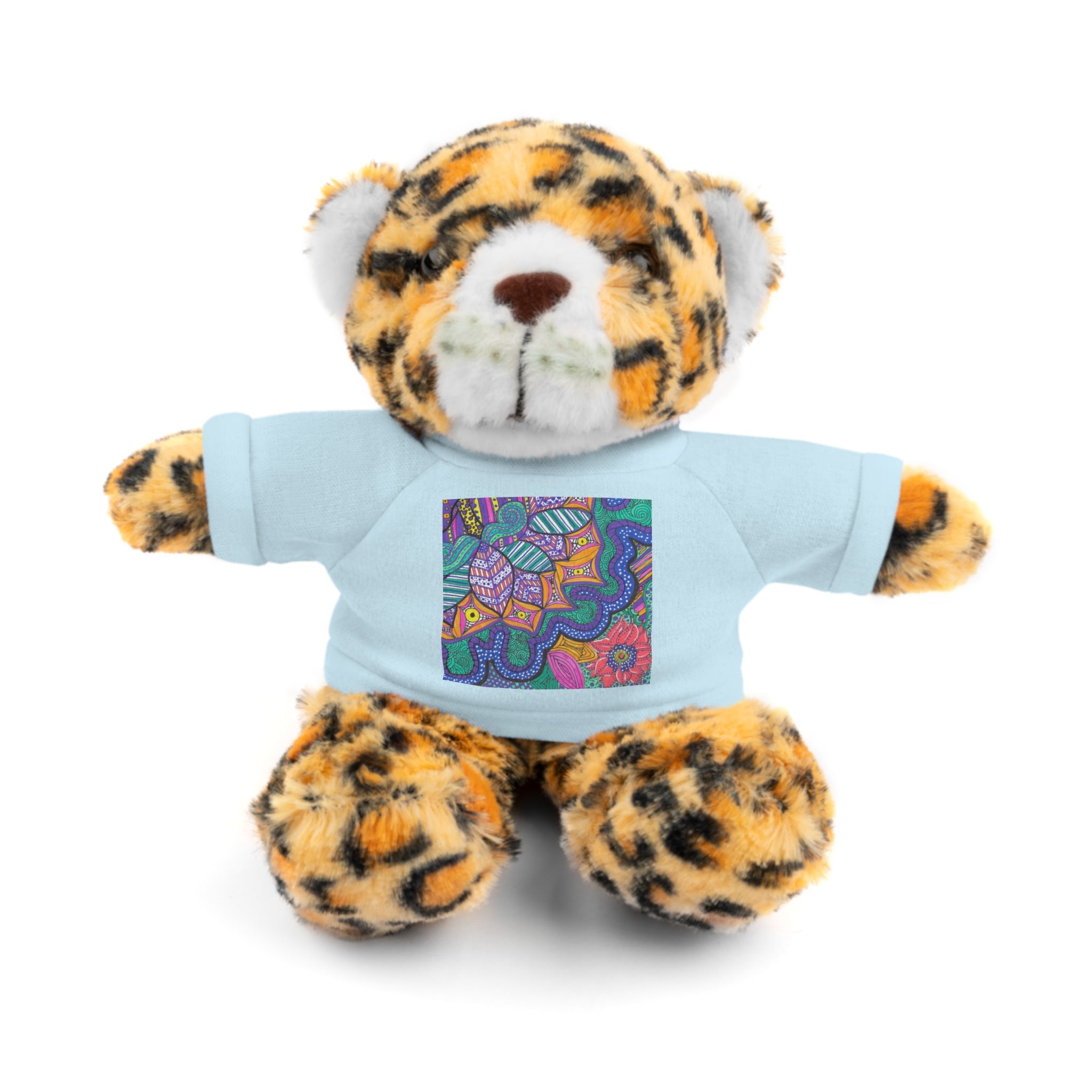 Spring Easter stuffed animal with printed tee