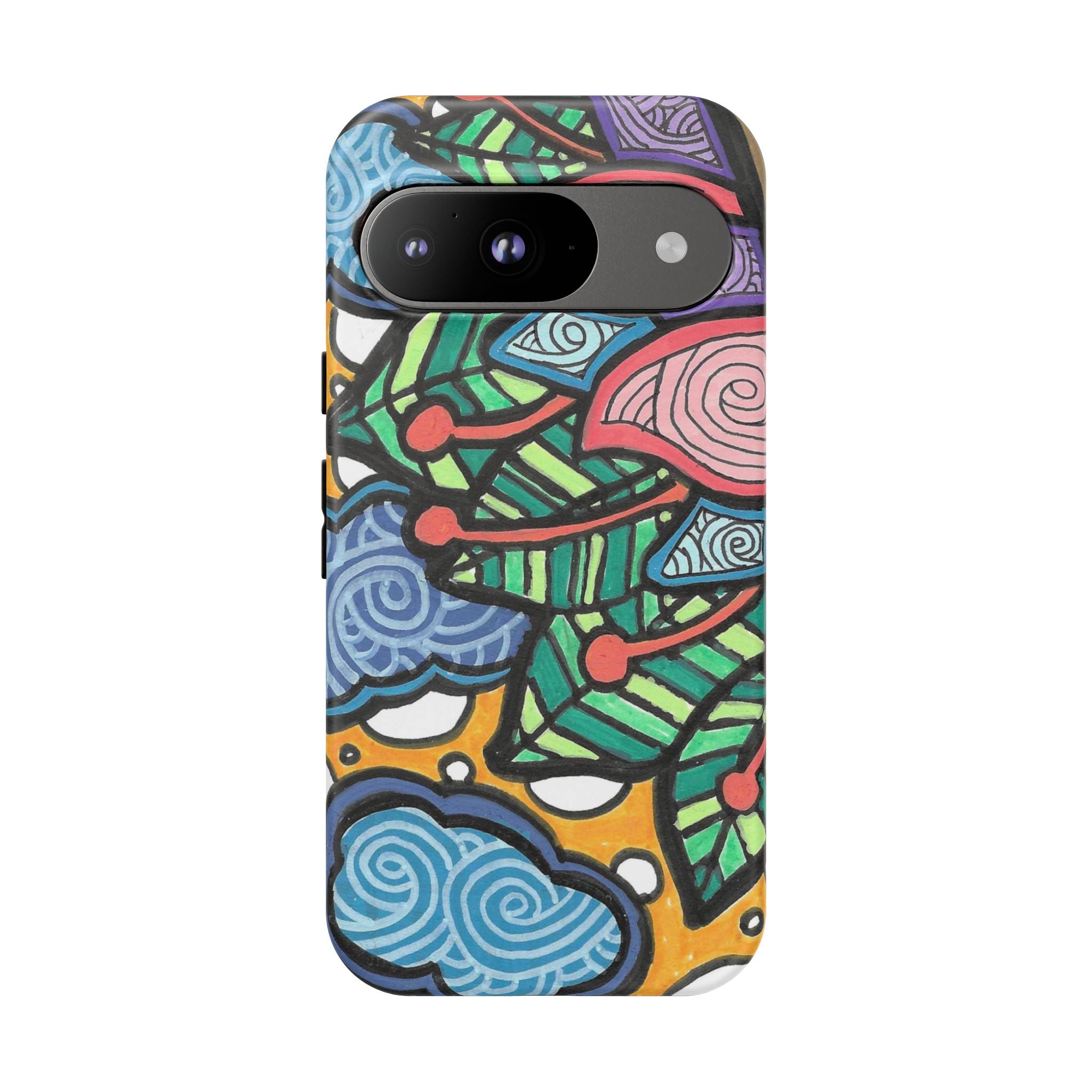 Hand drawn Floral Happy TOUGH Phone Case