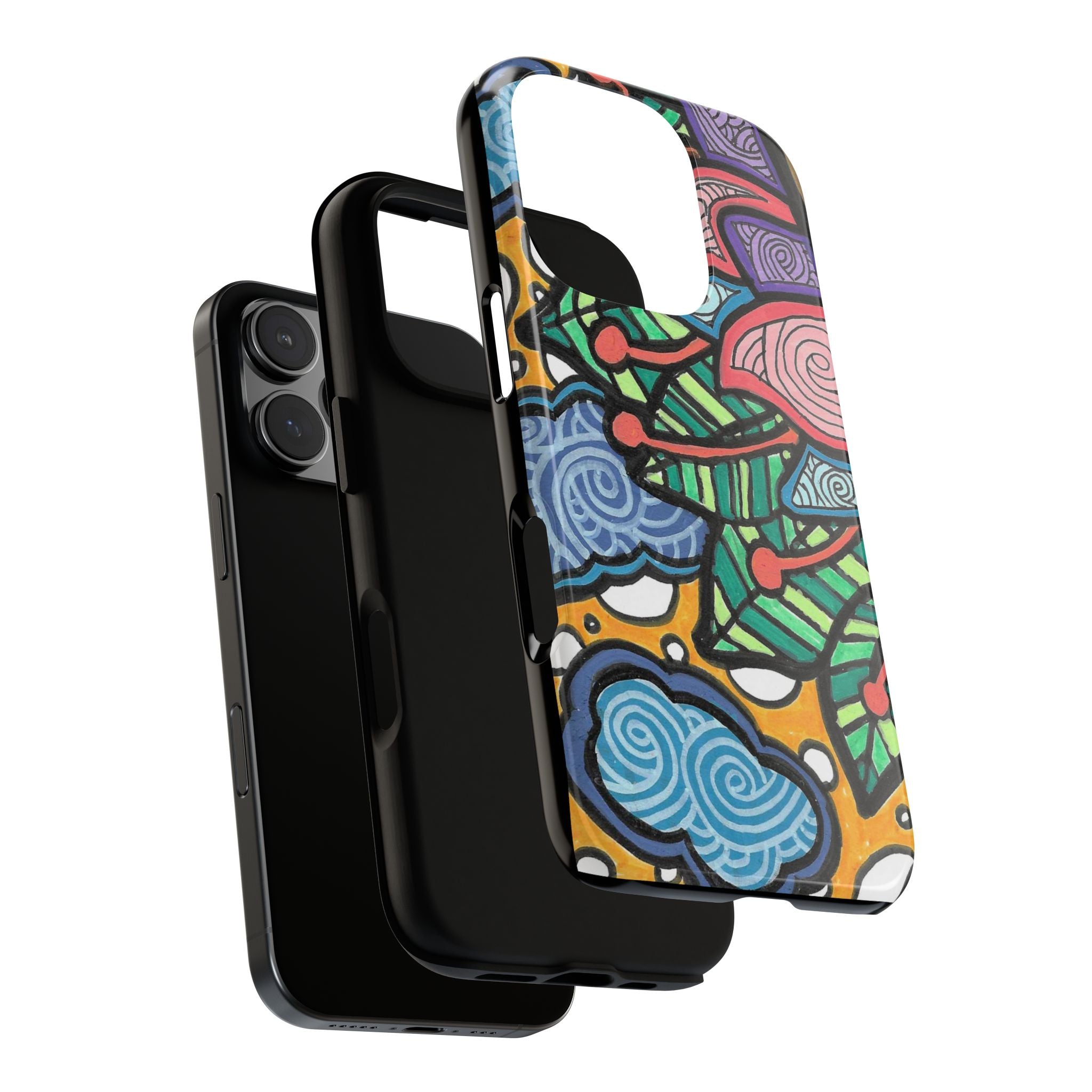 Hand drawn Floral Happy TOUGH Phone Case