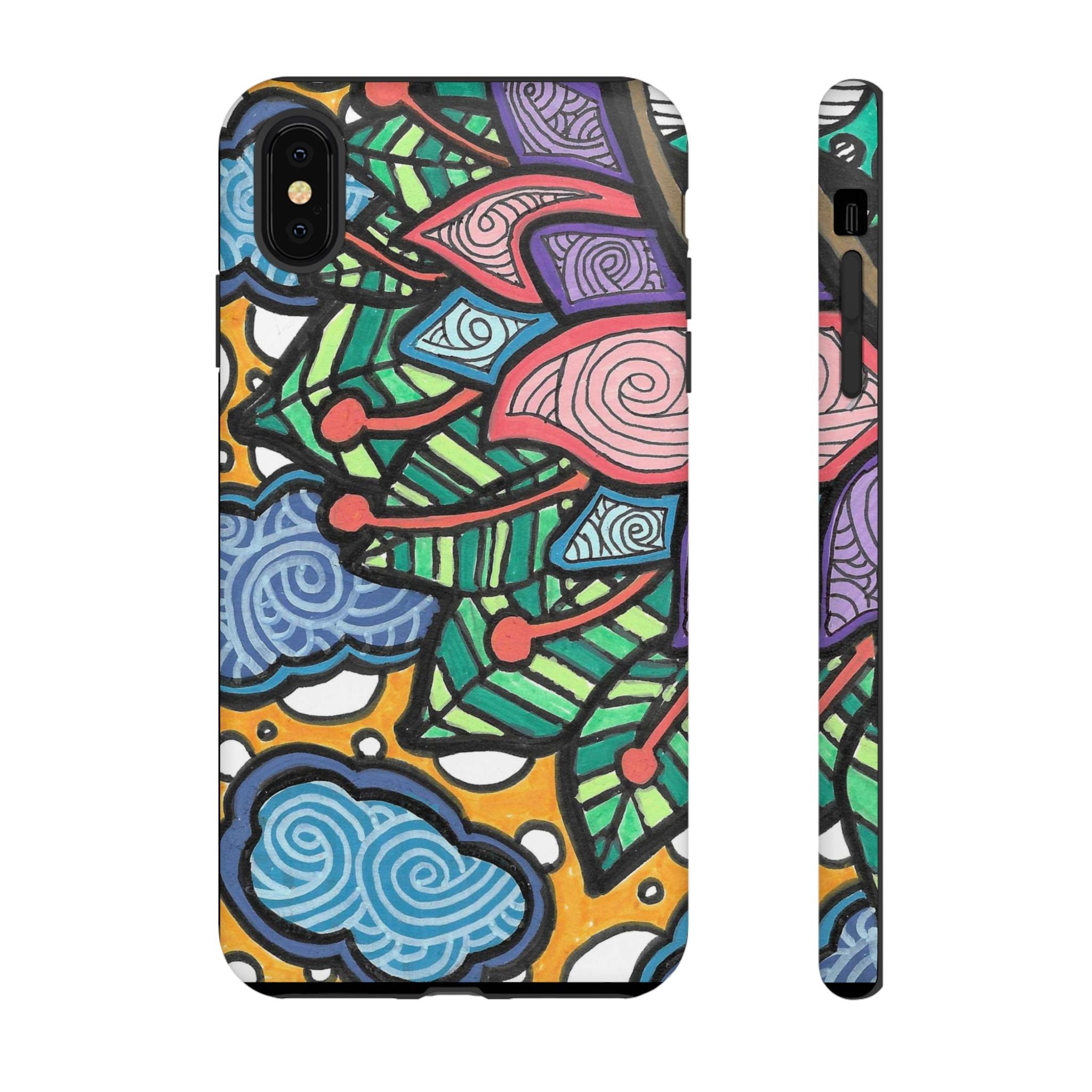 Hand drawn Floral Happy TOUGH Phone Case