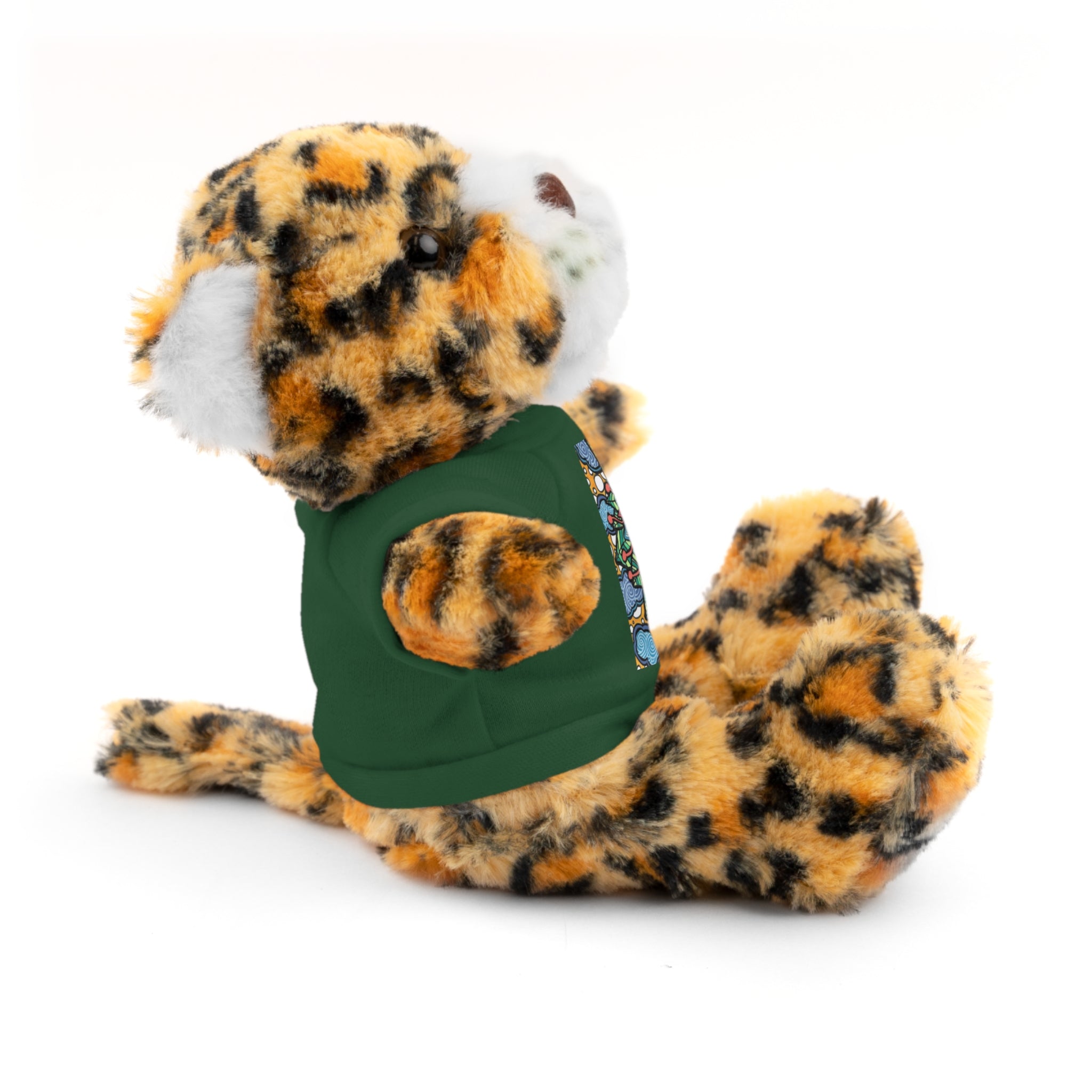 Colorful Tree of Growth stuffed animal with printed tee