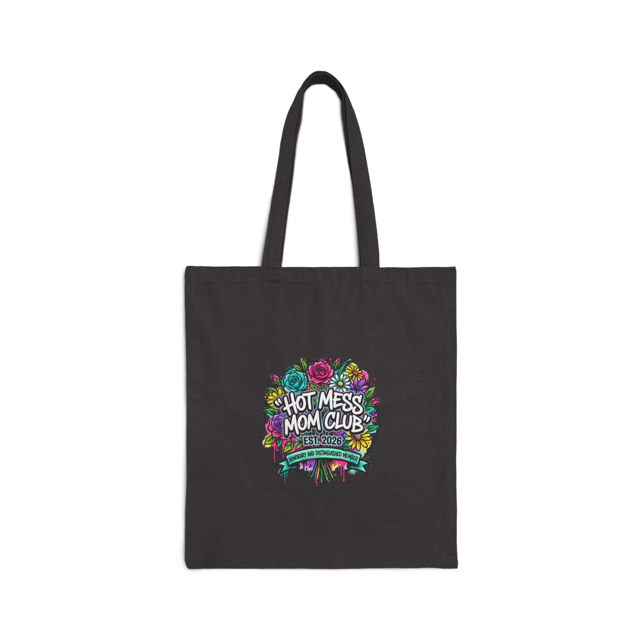 Hot Mess Mom Club Tote | Mother's Day Minimal Typographic Mom Life