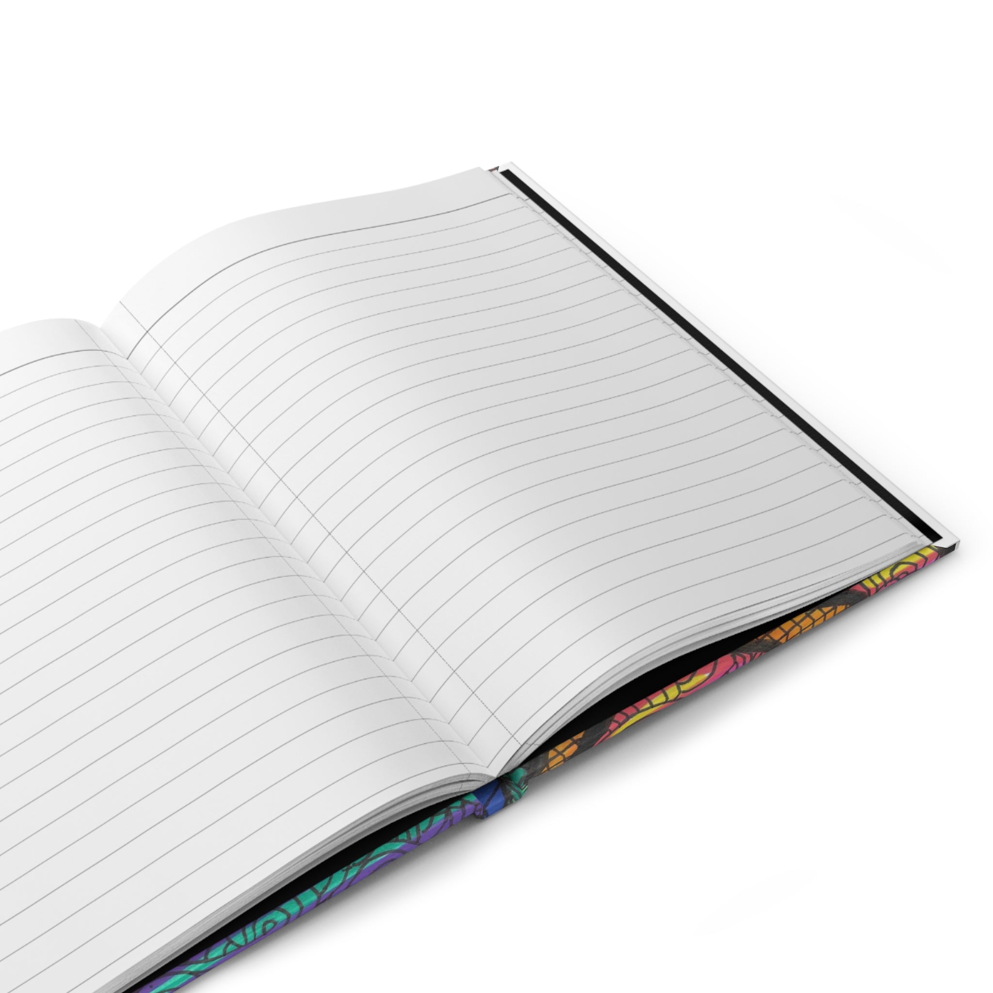 Abstract Colorful Swirls Hardcover Journal