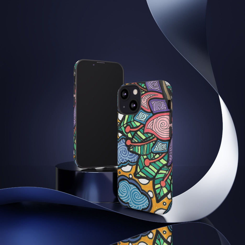 Hand drawn Floral Happy TOUGH Phone Case