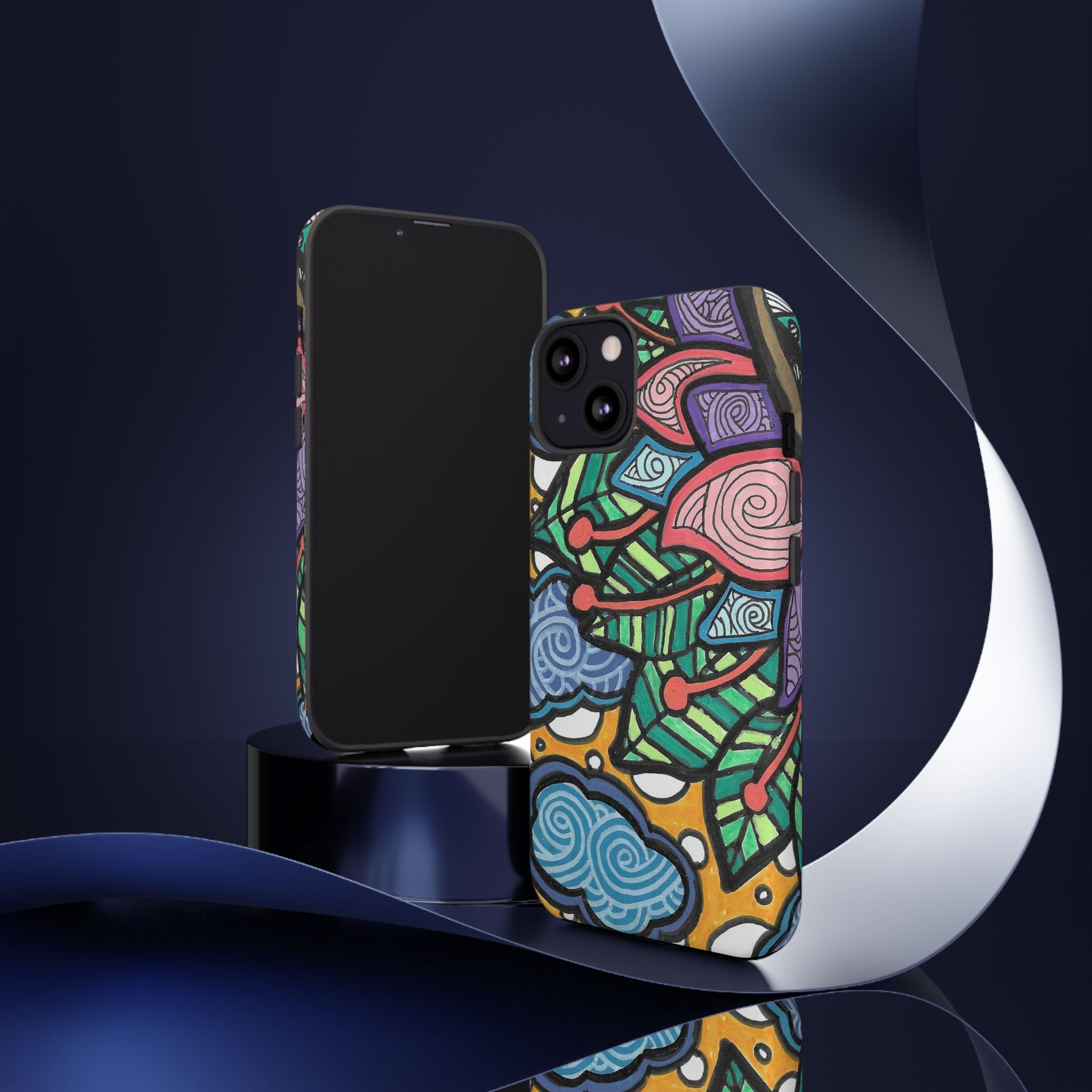 Hand drawn Floral Happy TOUGH Phone Case