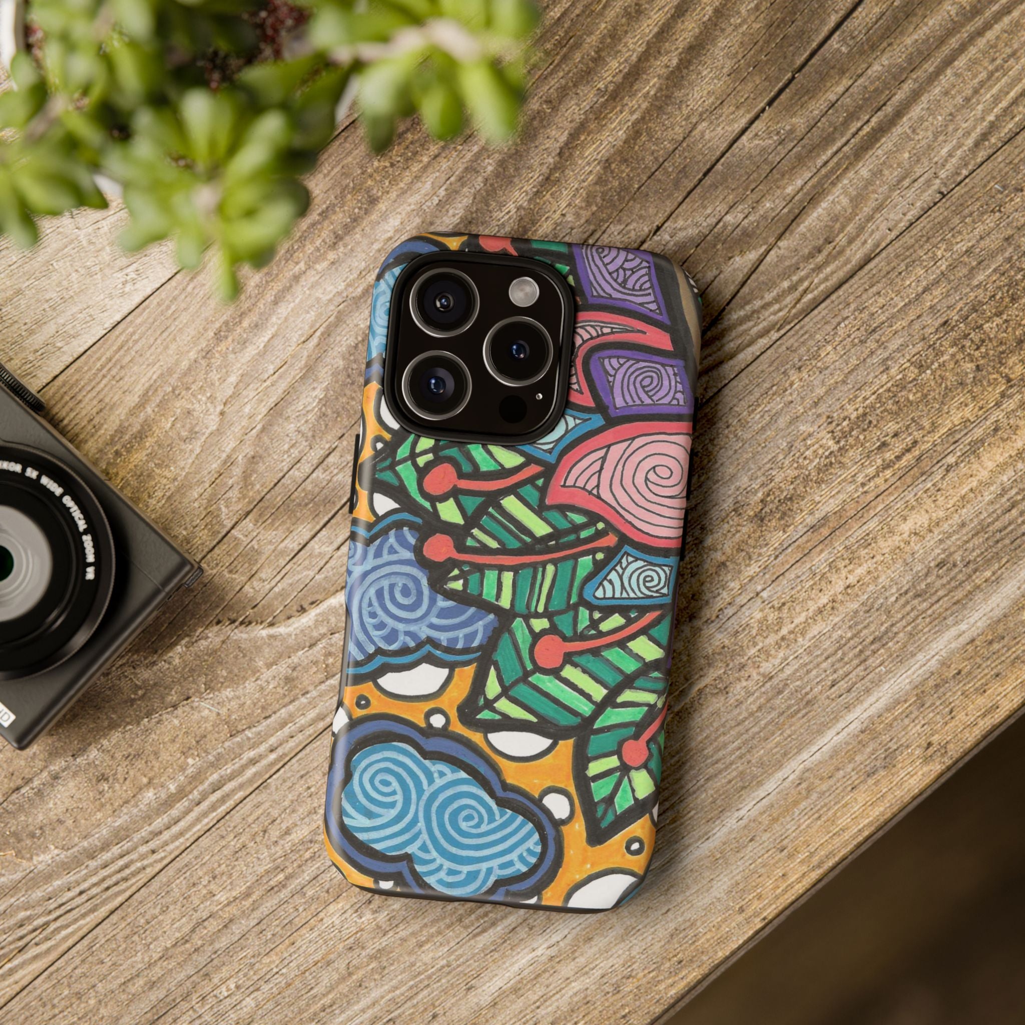 Hand drawn Floral Happy TOUGH Phone Case