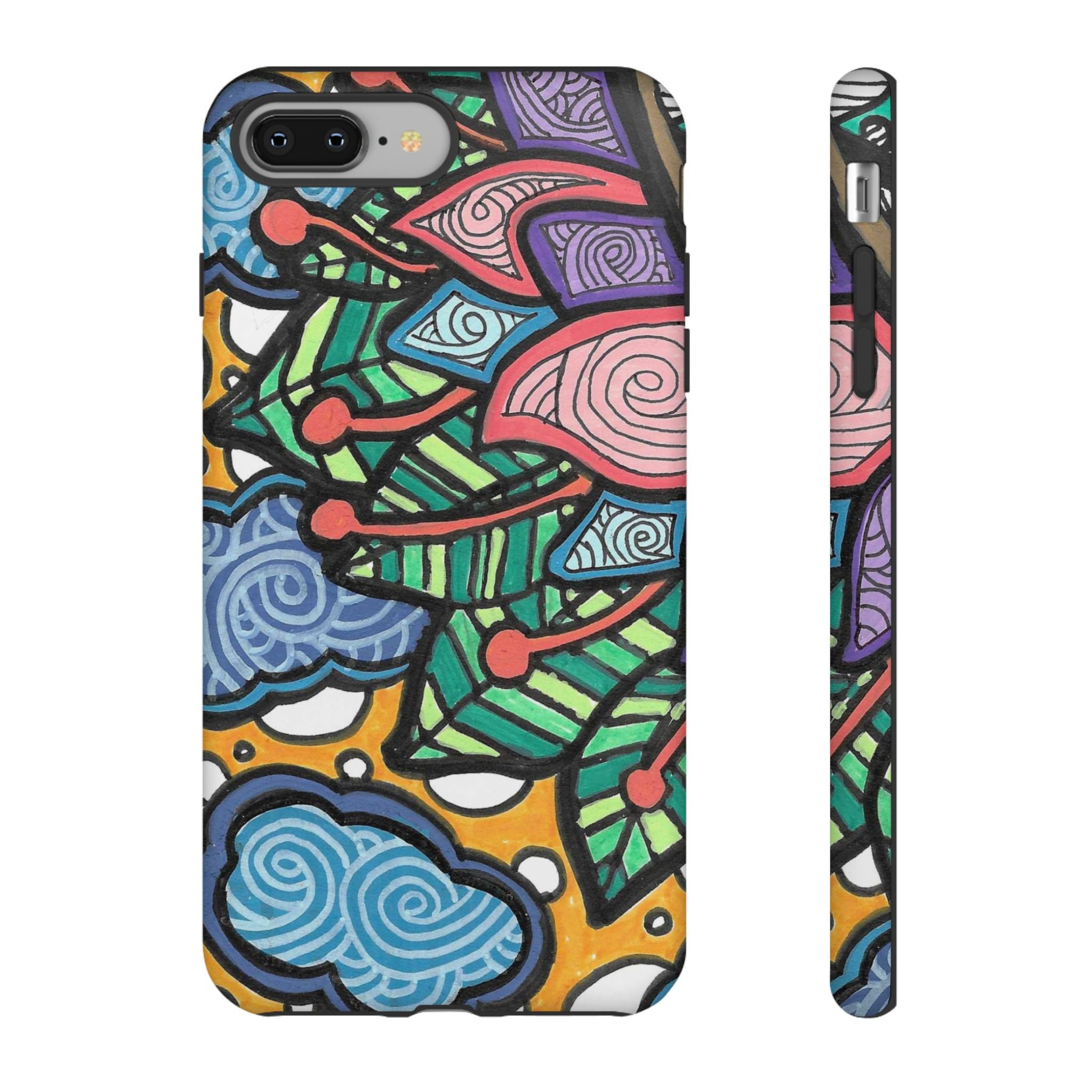 Hand drawn Floral Happy TOUGH Phone Case