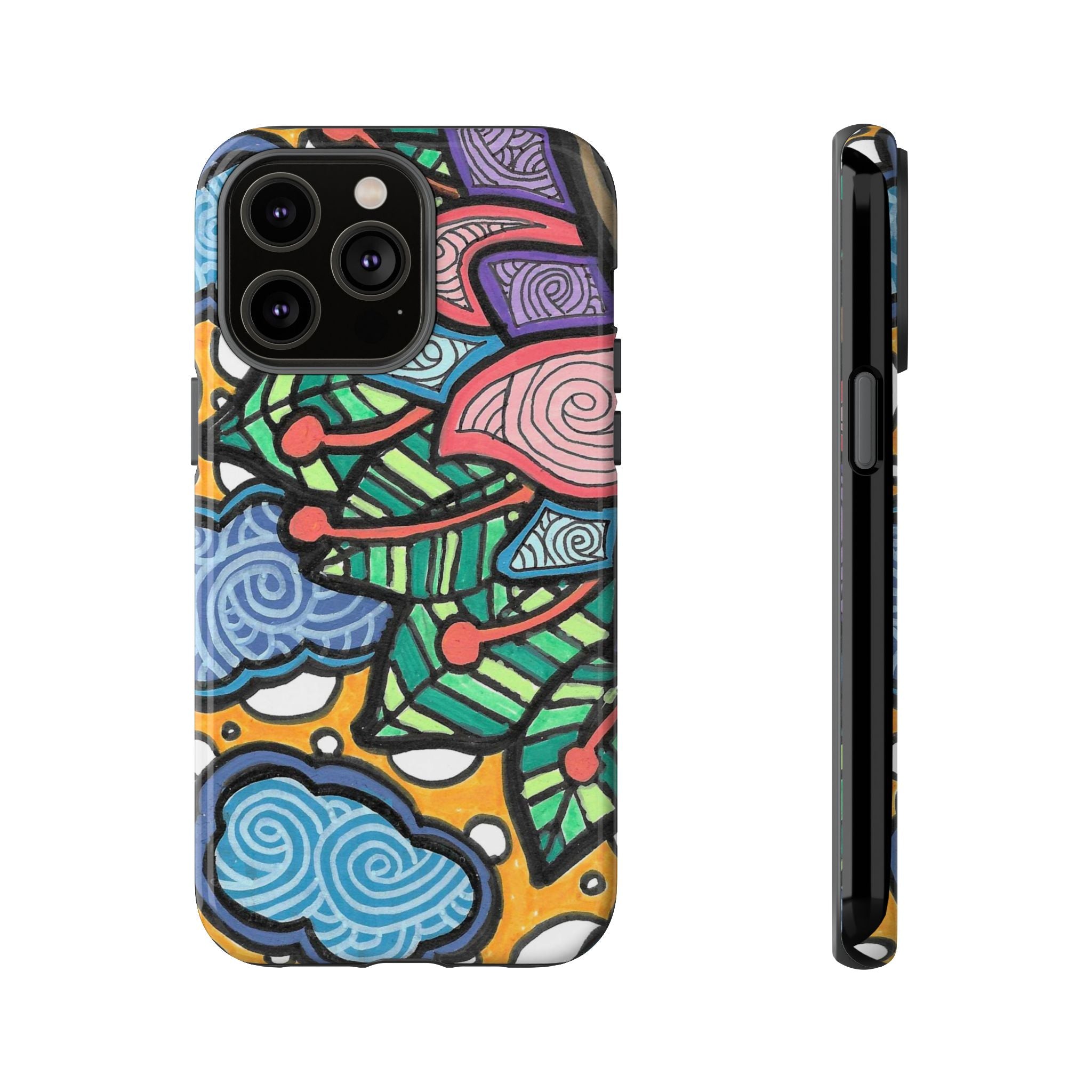 Hand drawn Floral Happy TOUGH Phone Case