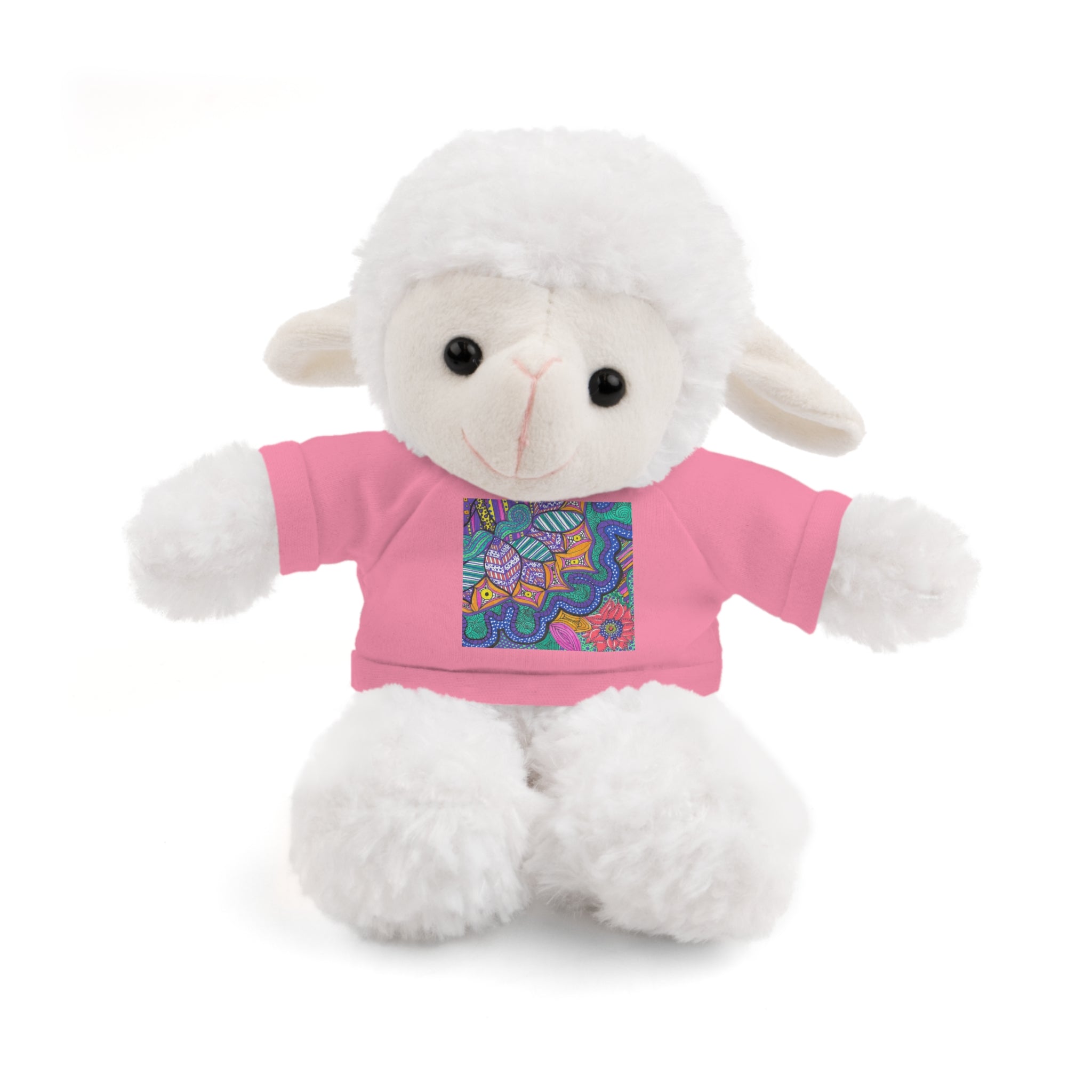 Spring Easter stuffed animal with printed tee